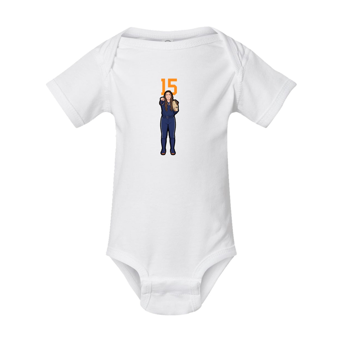 Baby Onesie — Number Top in White