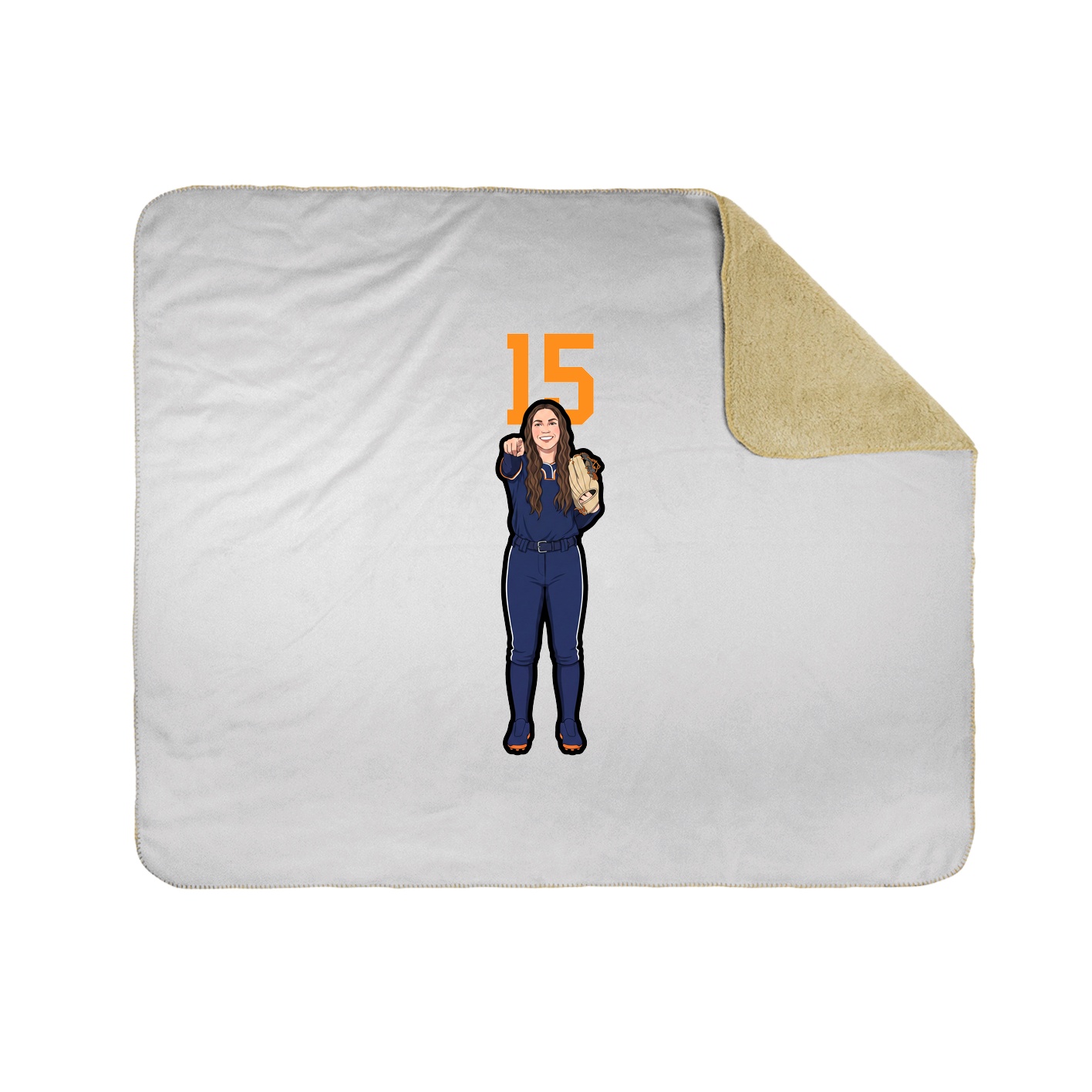 Throw Blanket — Number Top in White