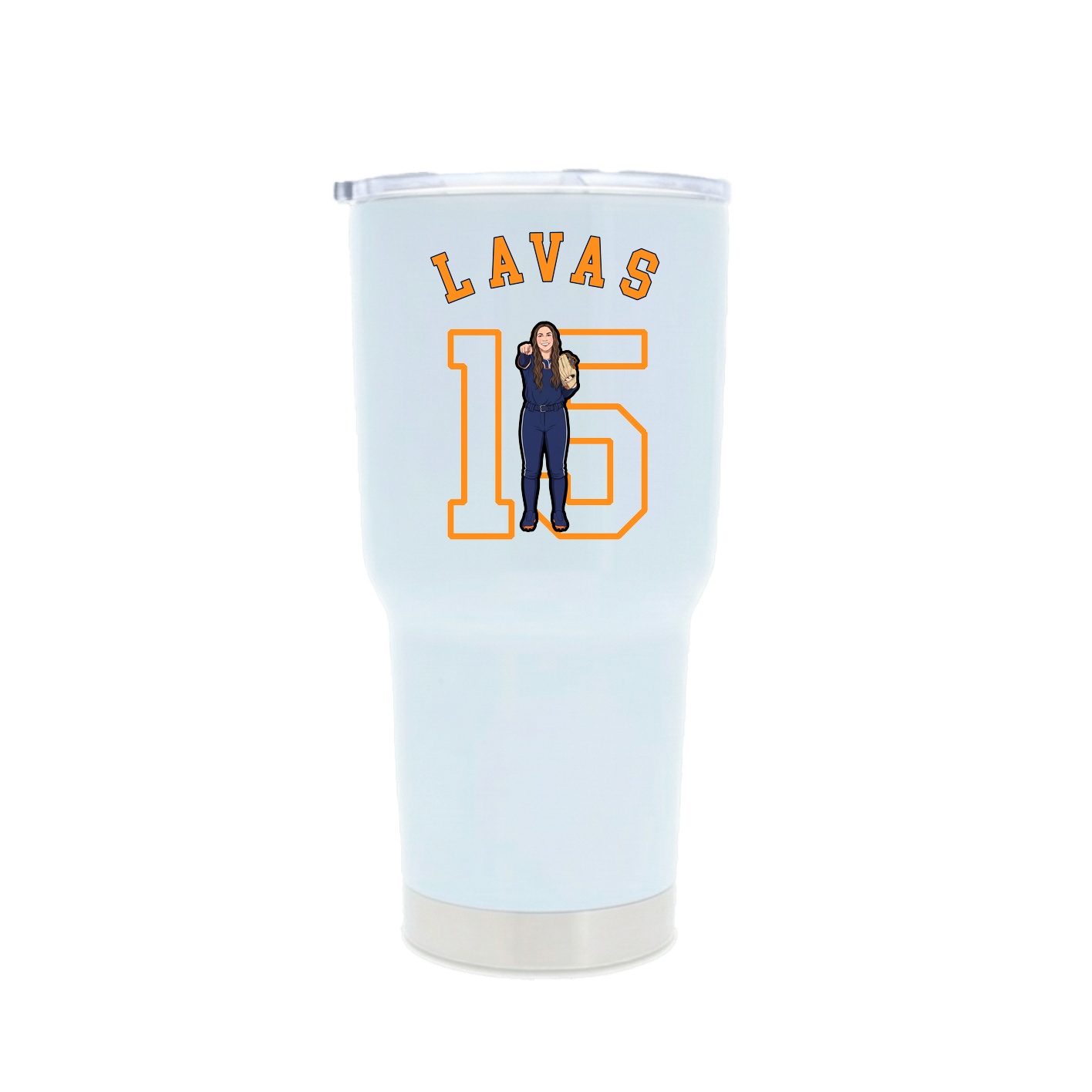 30oz Stainless Steel Tumbler — Shirsey Arch in White