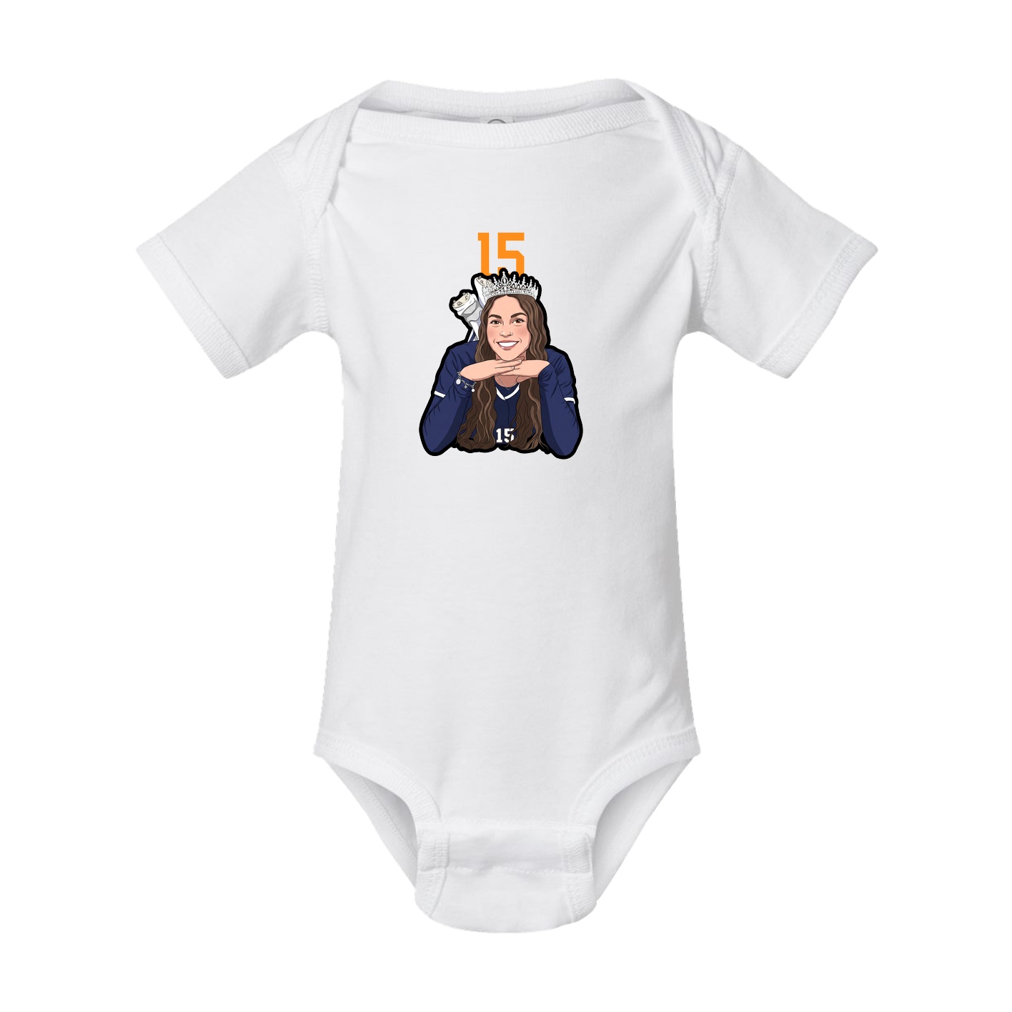 Baby Onesie — Number Top in White