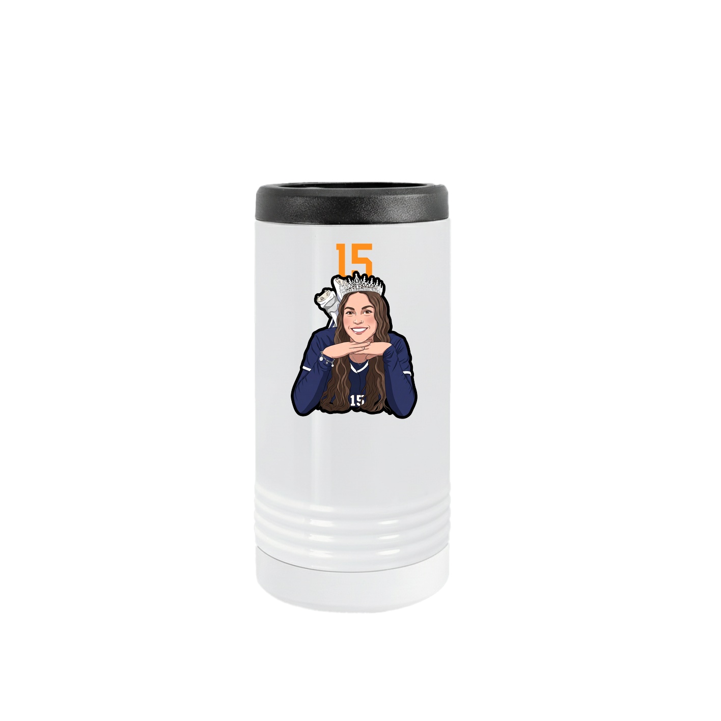 Slim Beverage Holder — Number Top in White