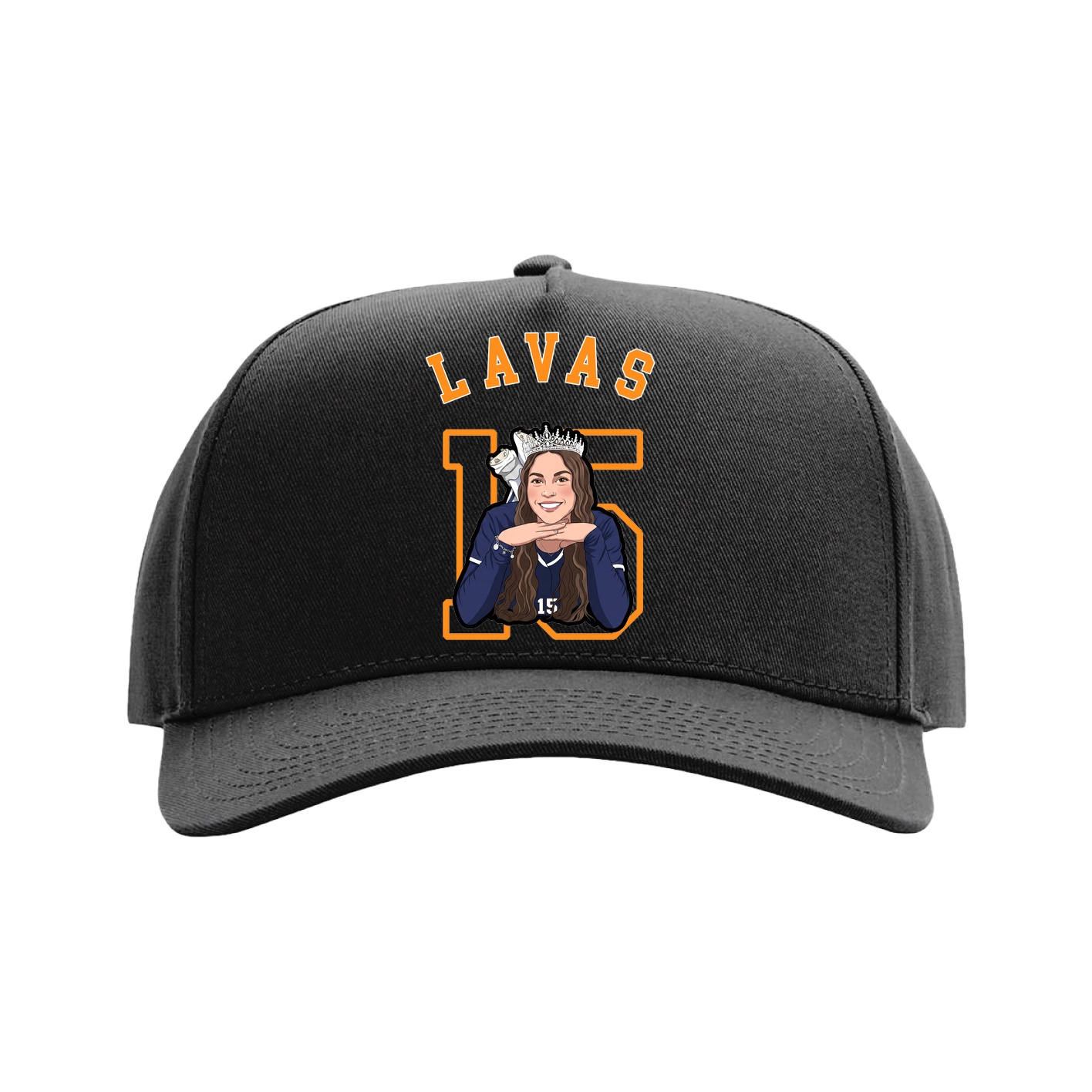Full Fabric Five-Panel Champ Cap — Shirsey Arch in Black
