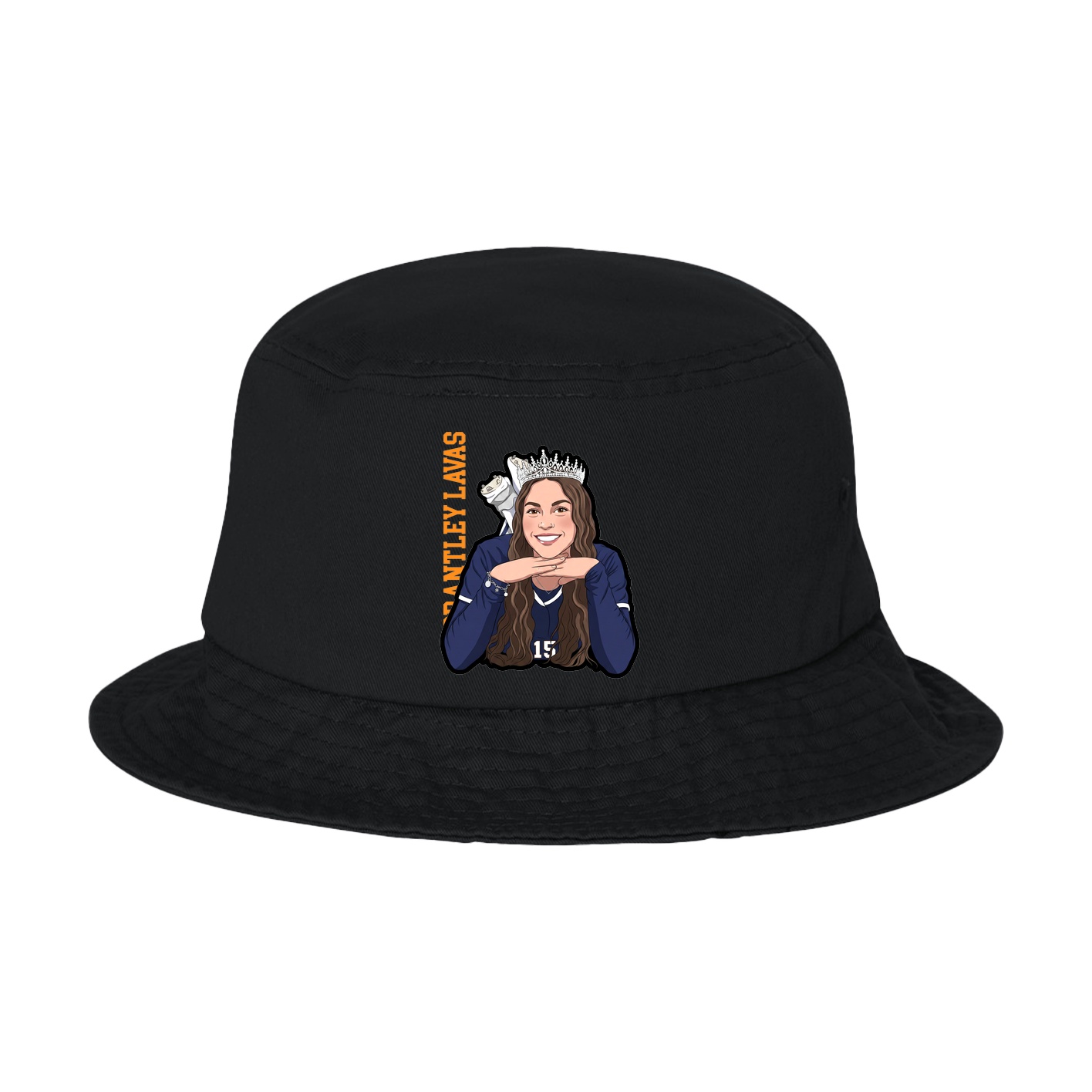 Bucket Cap — Name Vertical in Black