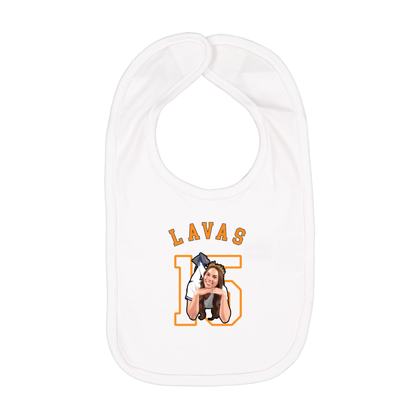 Infant Bib — Shirsey Arch in White