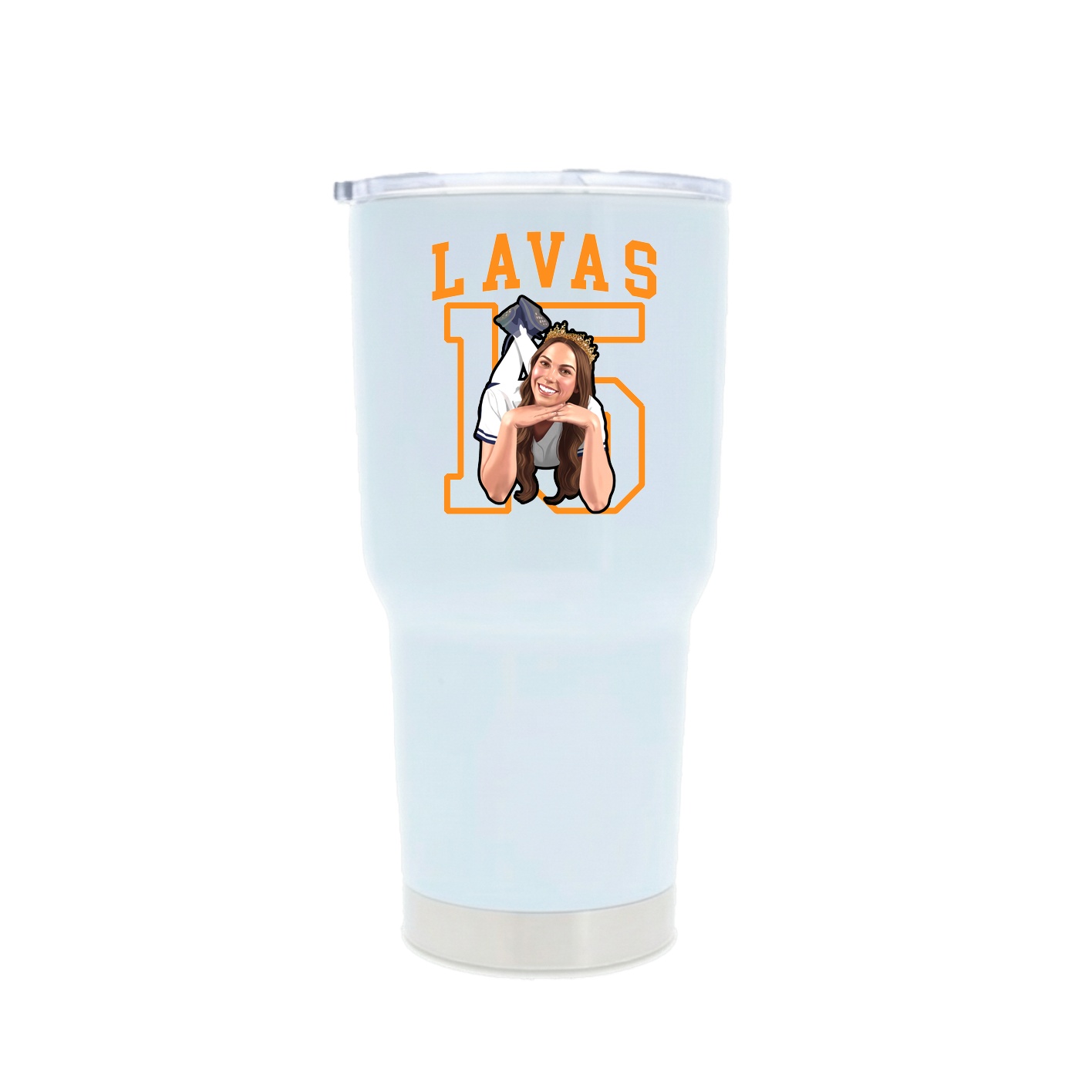 30oz Stainless Steel Tumbler — Shirsey in White