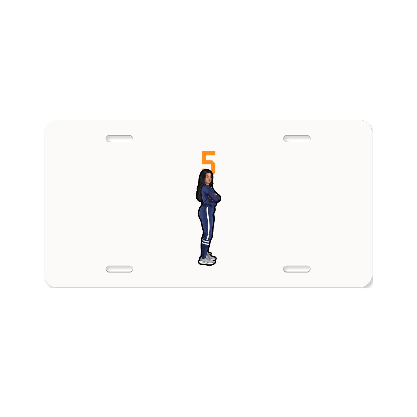 License Plate — Number Top in Classic