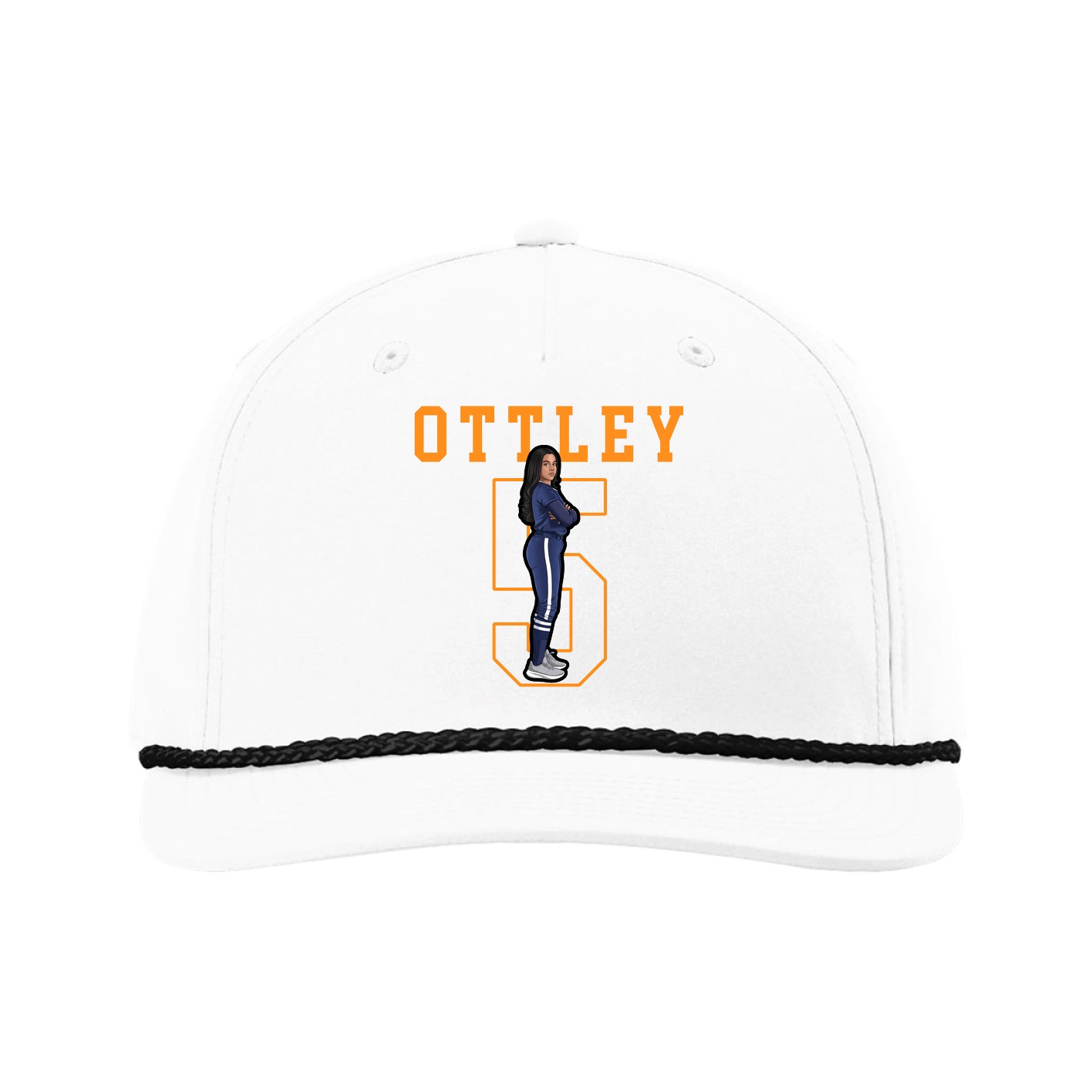 Five-Panel Classic Rope Cap — Shirsey in White