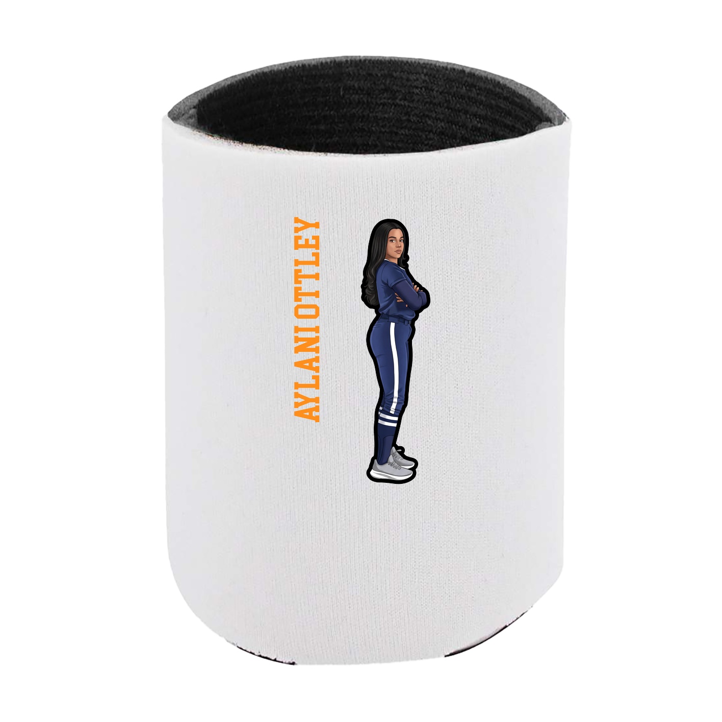 Can Holder — Name Vertical in White