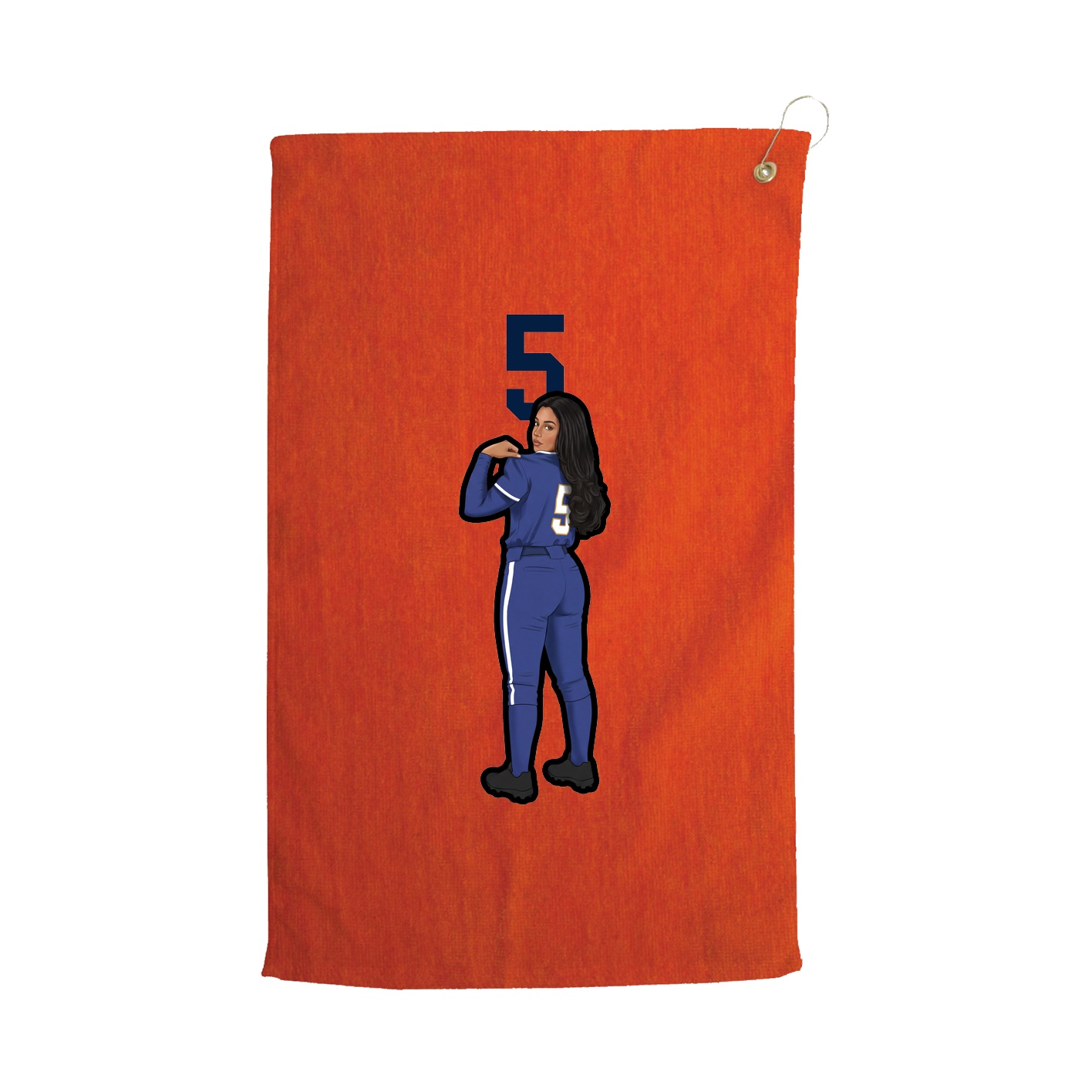 Golf Towel — Number Top in Orange