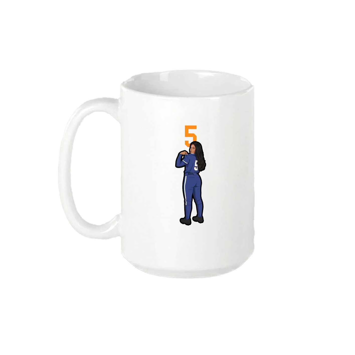 15oz Coffee Mug — Number Top in White