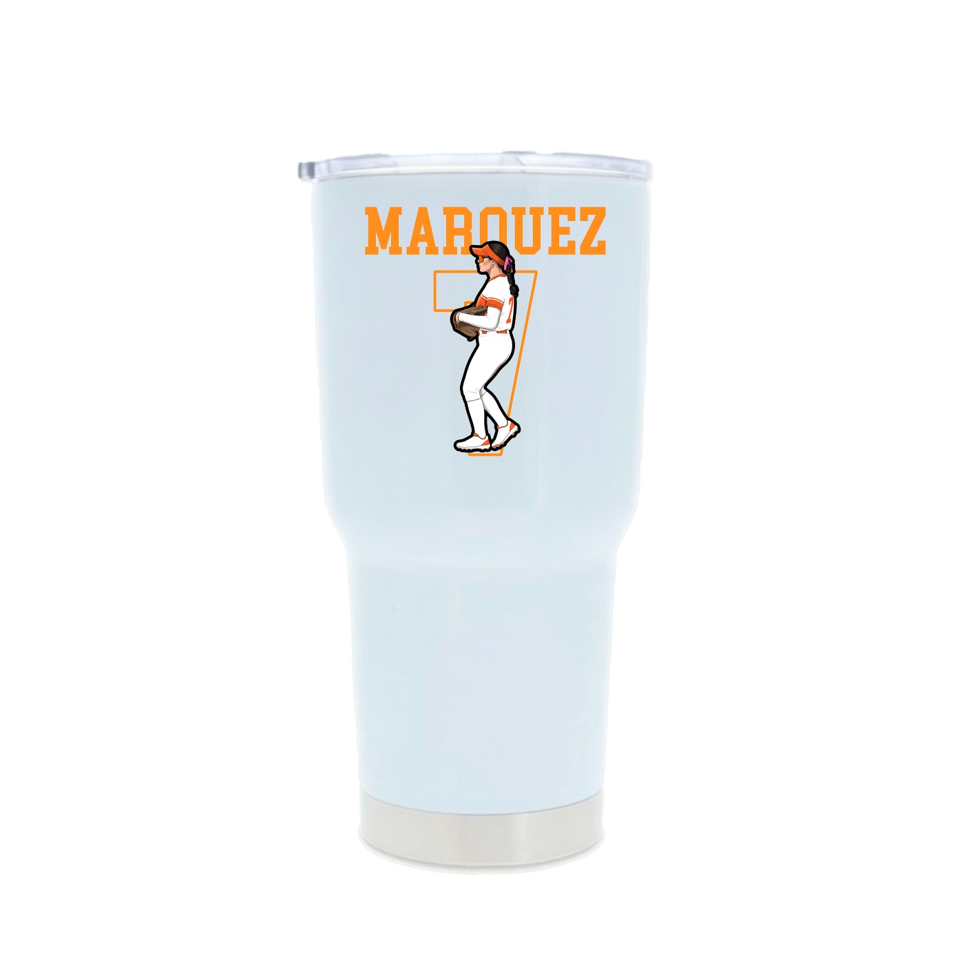 30oz Stainless Steel Tumbler — Shirsey in White