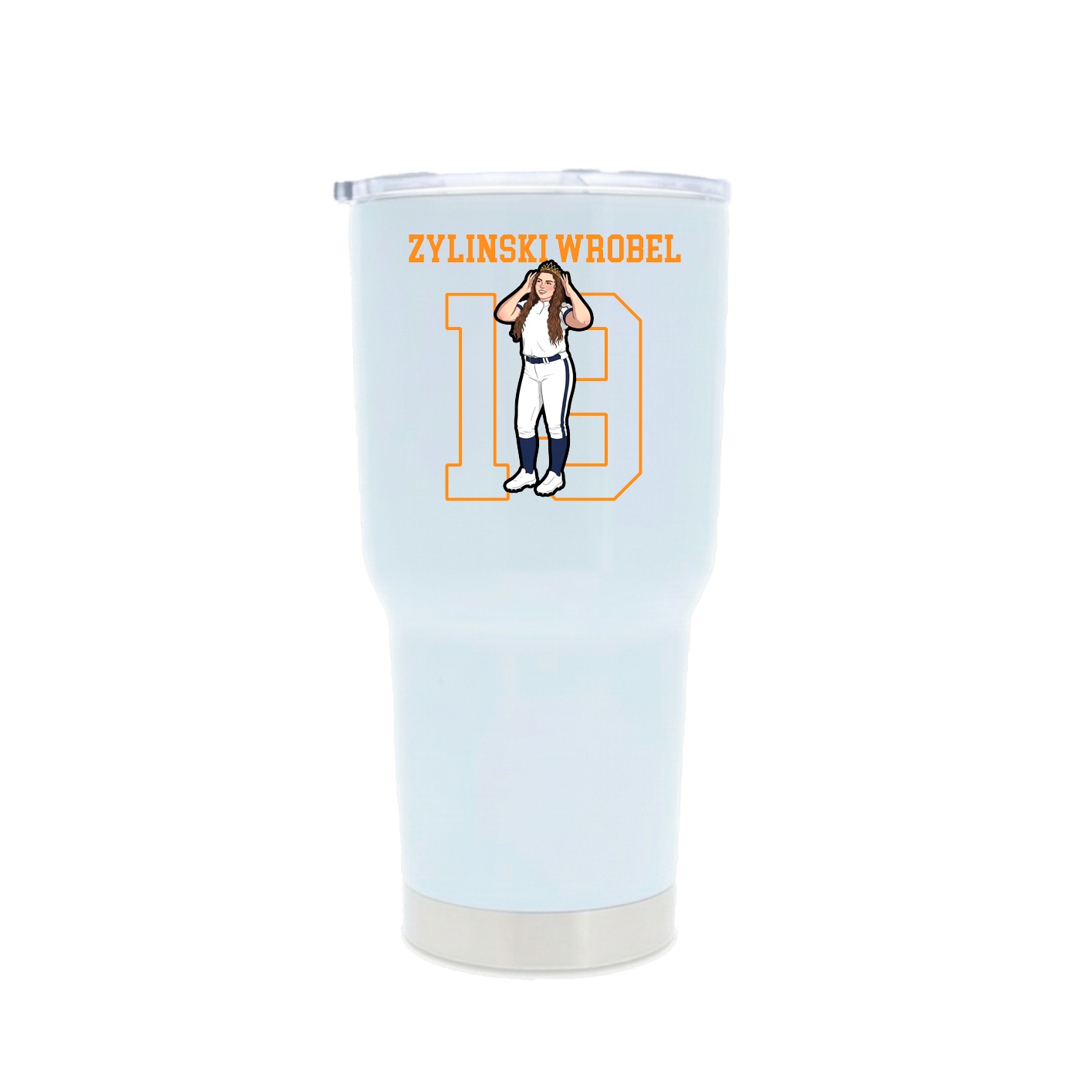 30oz Stainless Steel Tumbler — Shirsey in White