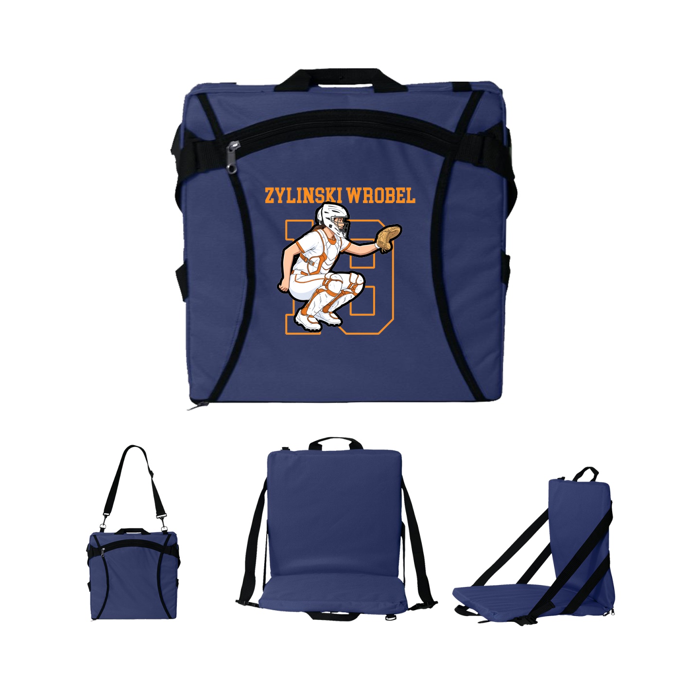 Folding Stadium Seat — Shirsey in Navy