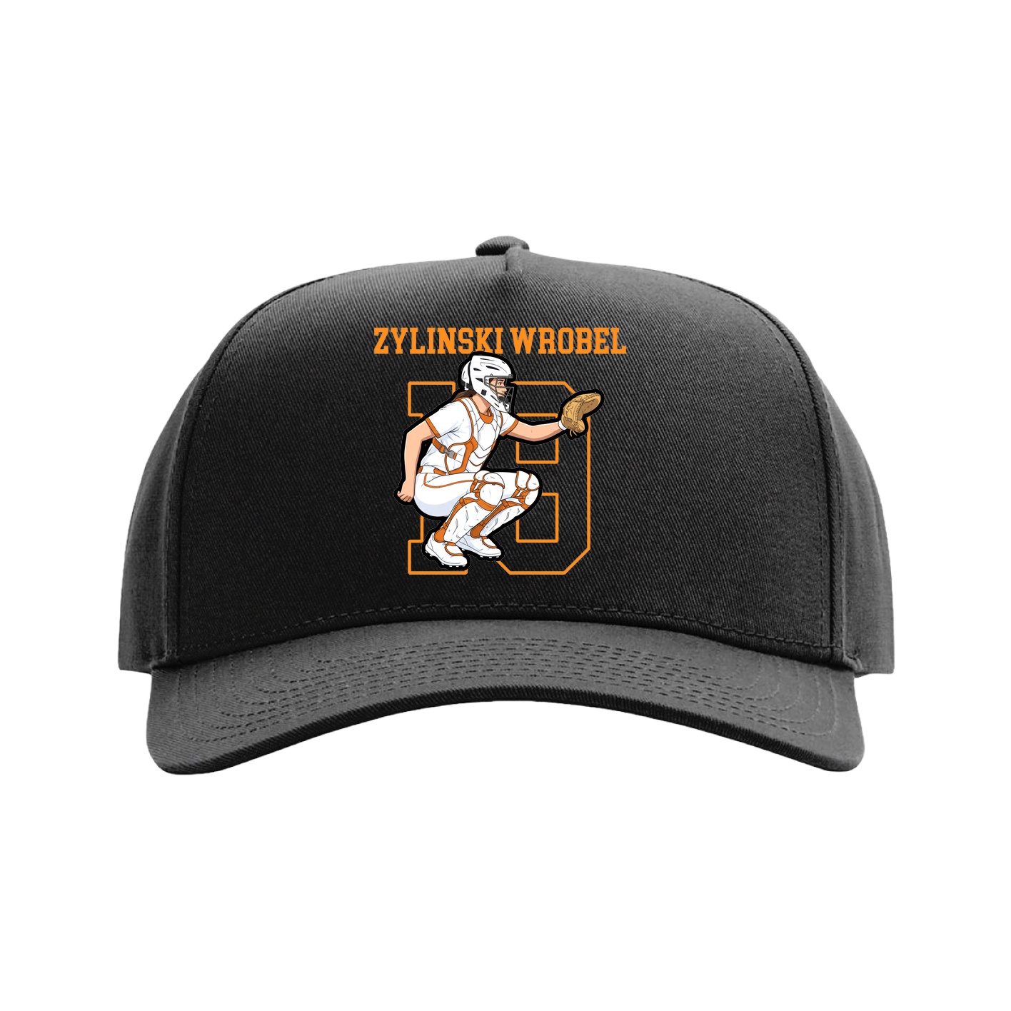 Full Fabric Five-Panel Champ Cap — Shirsey in Black