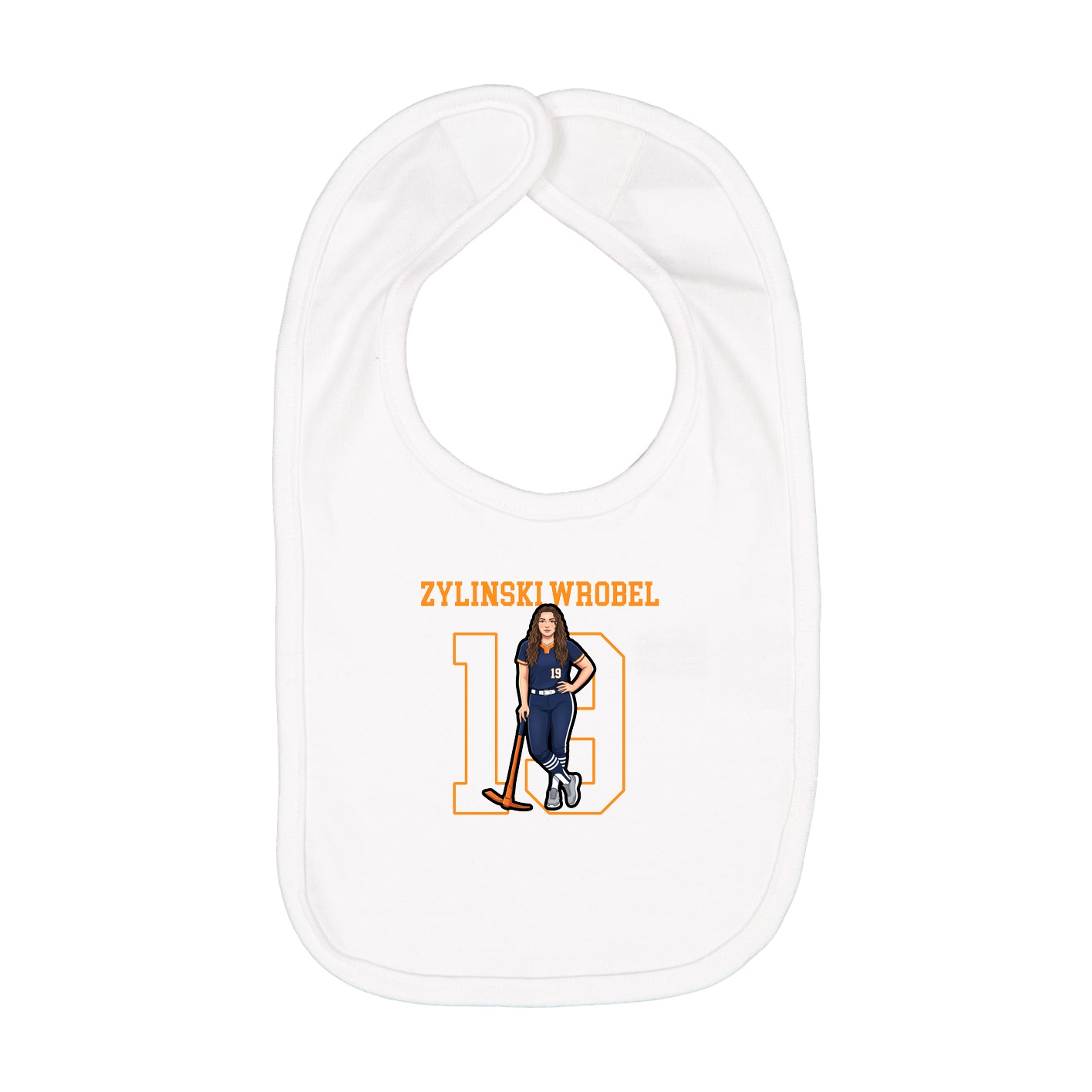 Infant Bib — Shirsey in White