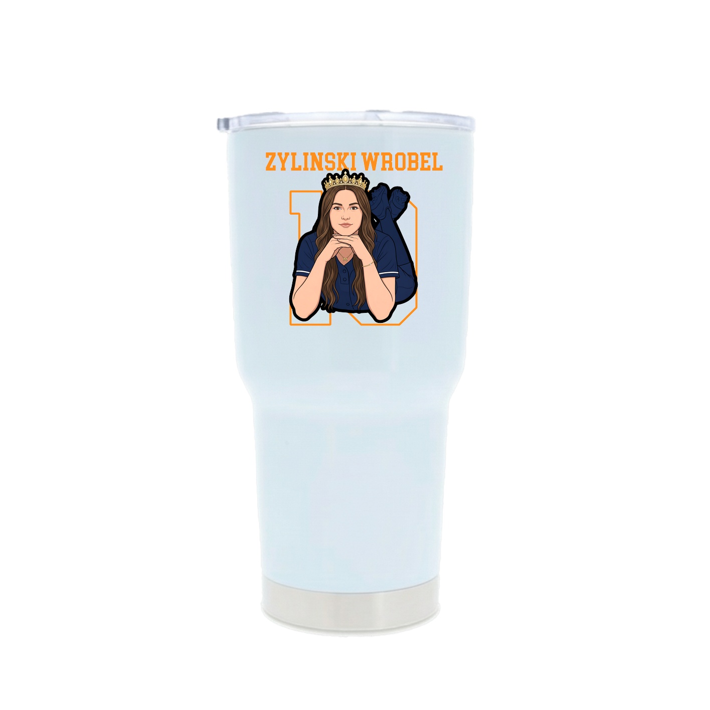 30oz Stainless Steel Tumbler — Shirsey in White