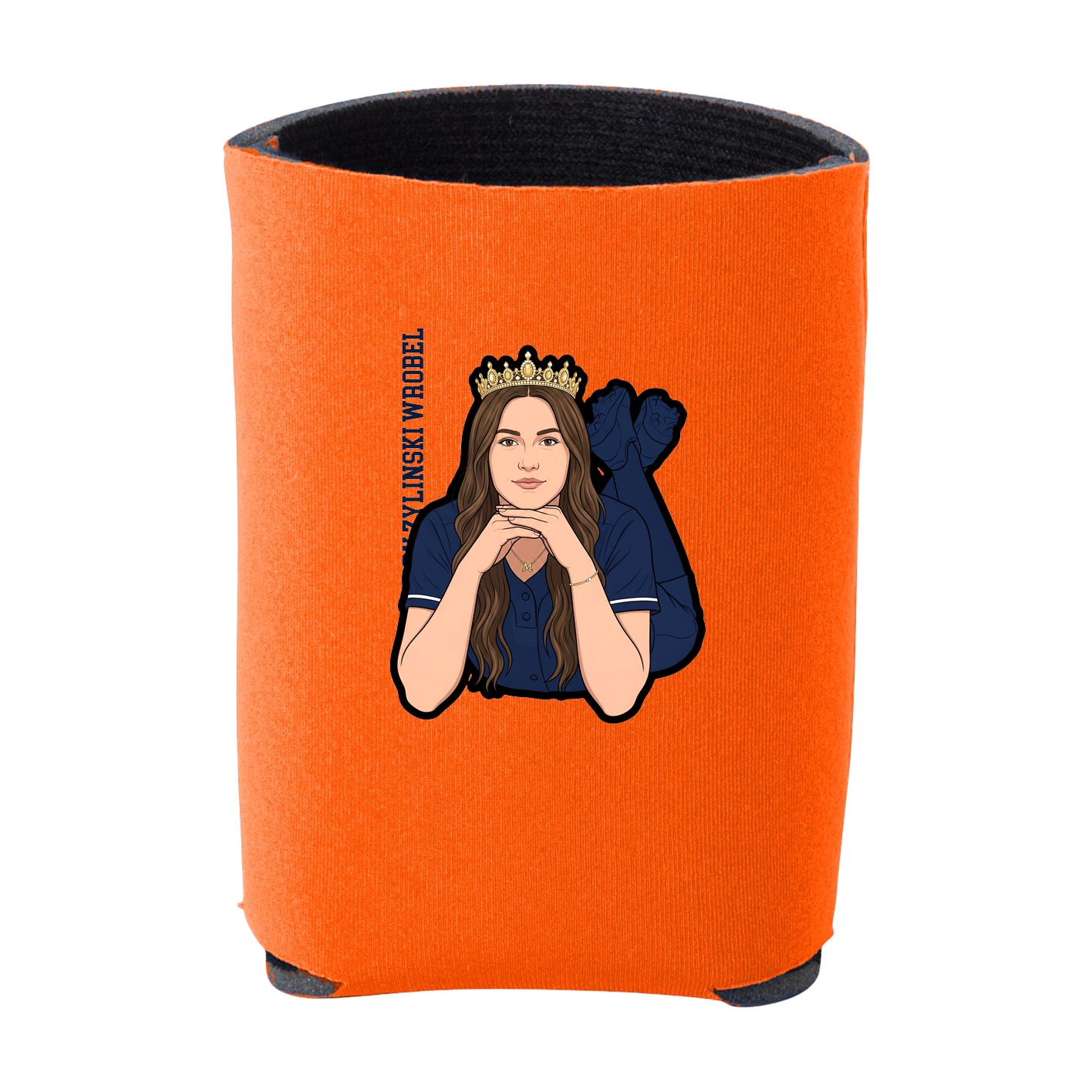 Can Holder — Name Vertical in Orange