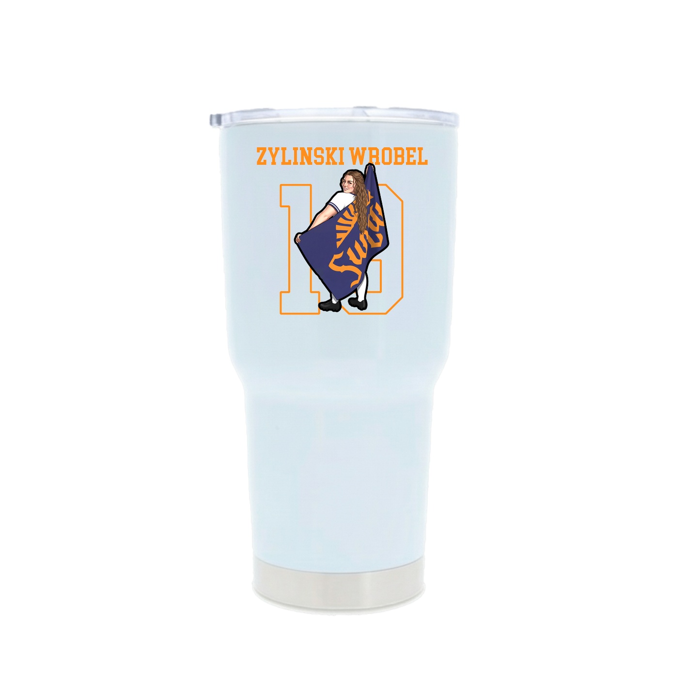 30oz Stainless Steel Tumbler — Shirsey in White