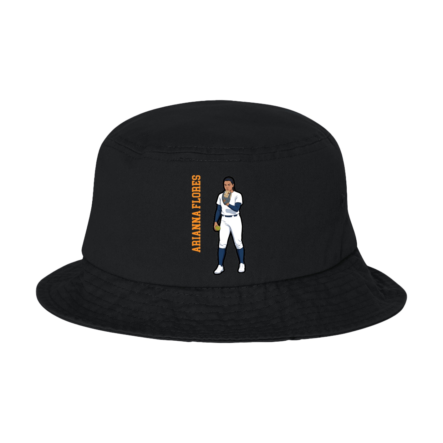 Bucket Cap — Name Vertical in Black