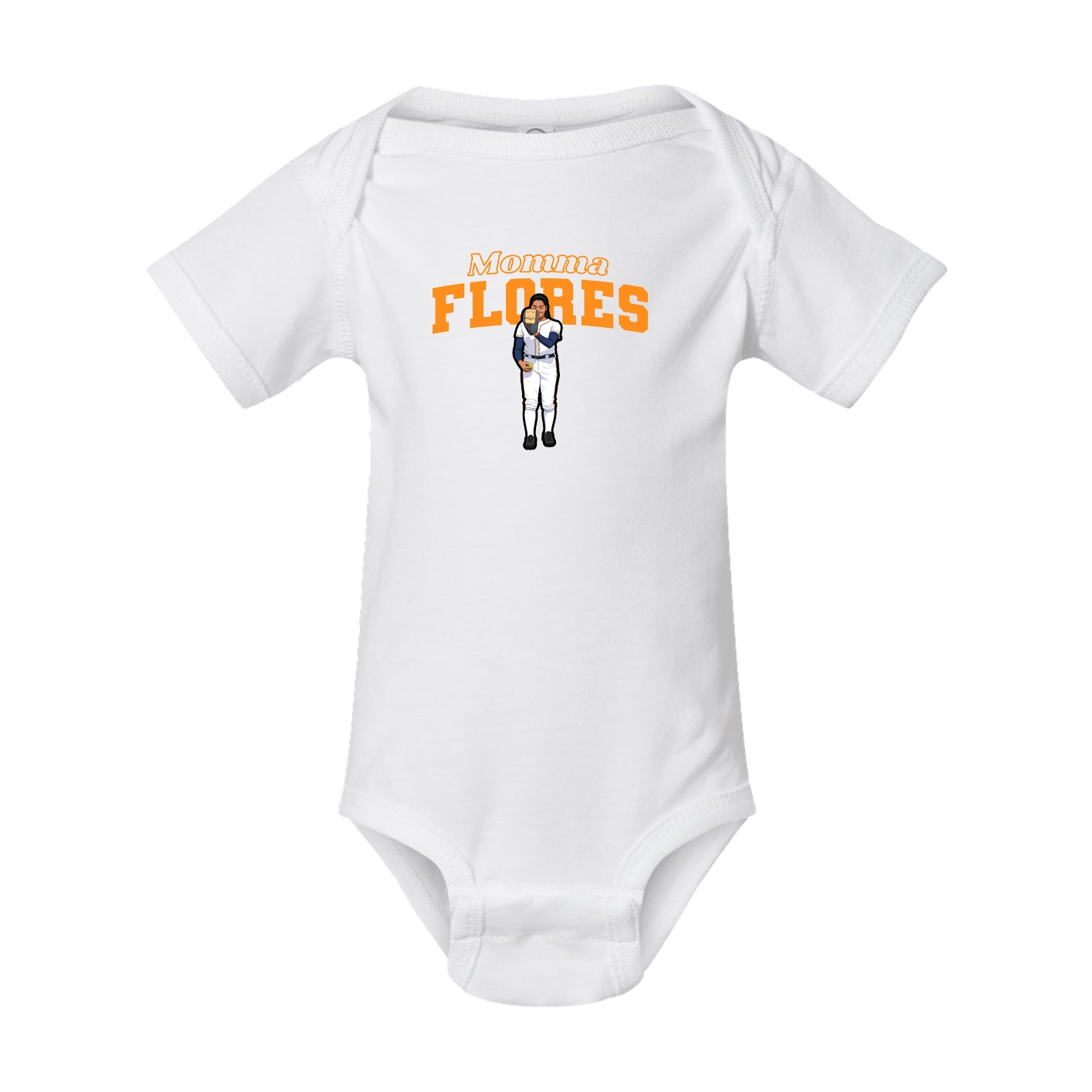 Baby Onesie — Mothers Day Block in White