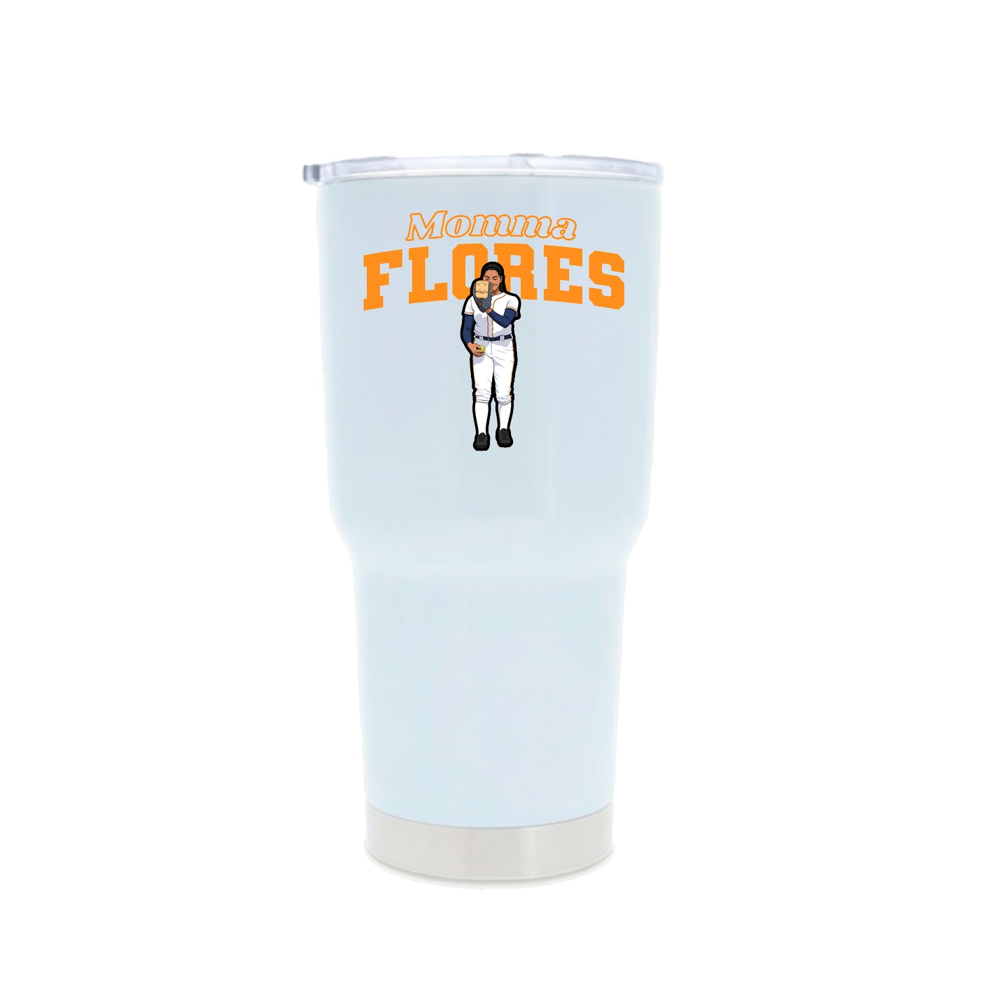 30oz Stainless Steel Tumbler — Mothers Day Block in White