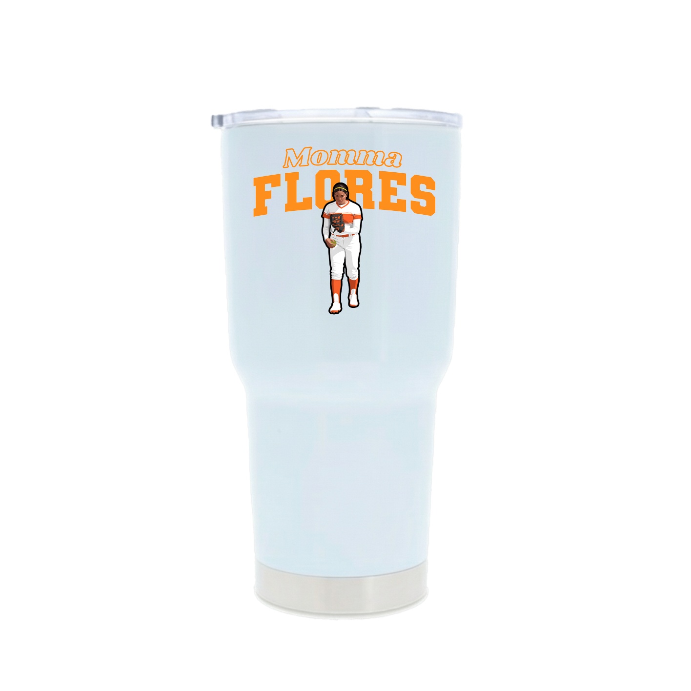 30oz Stainless Steel Tumbler — Mothers Day Block in White