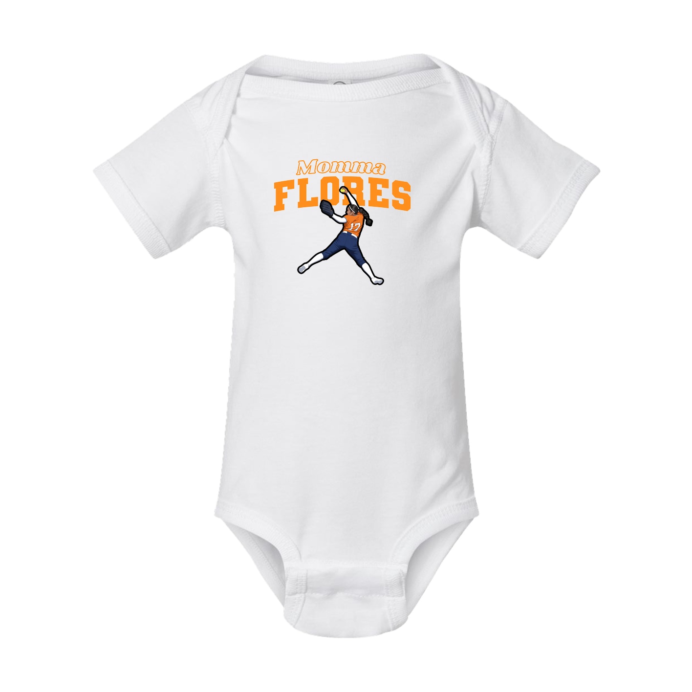 Baby Onesie — Mothers Day Block in White