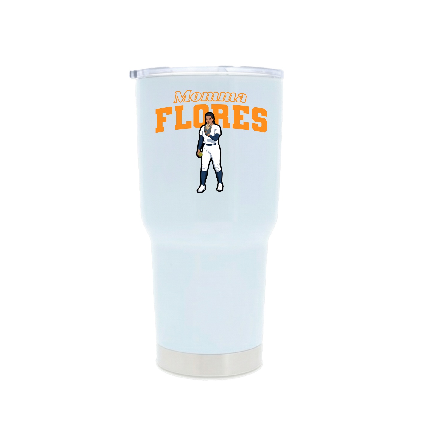 30oz Stainless Steel Tumbler — Mothers Day Block in White