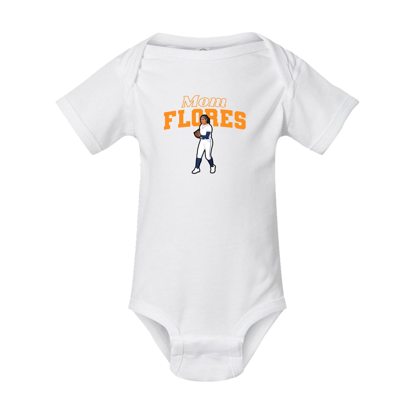 Baby Onesie — Mothers Day Block in White