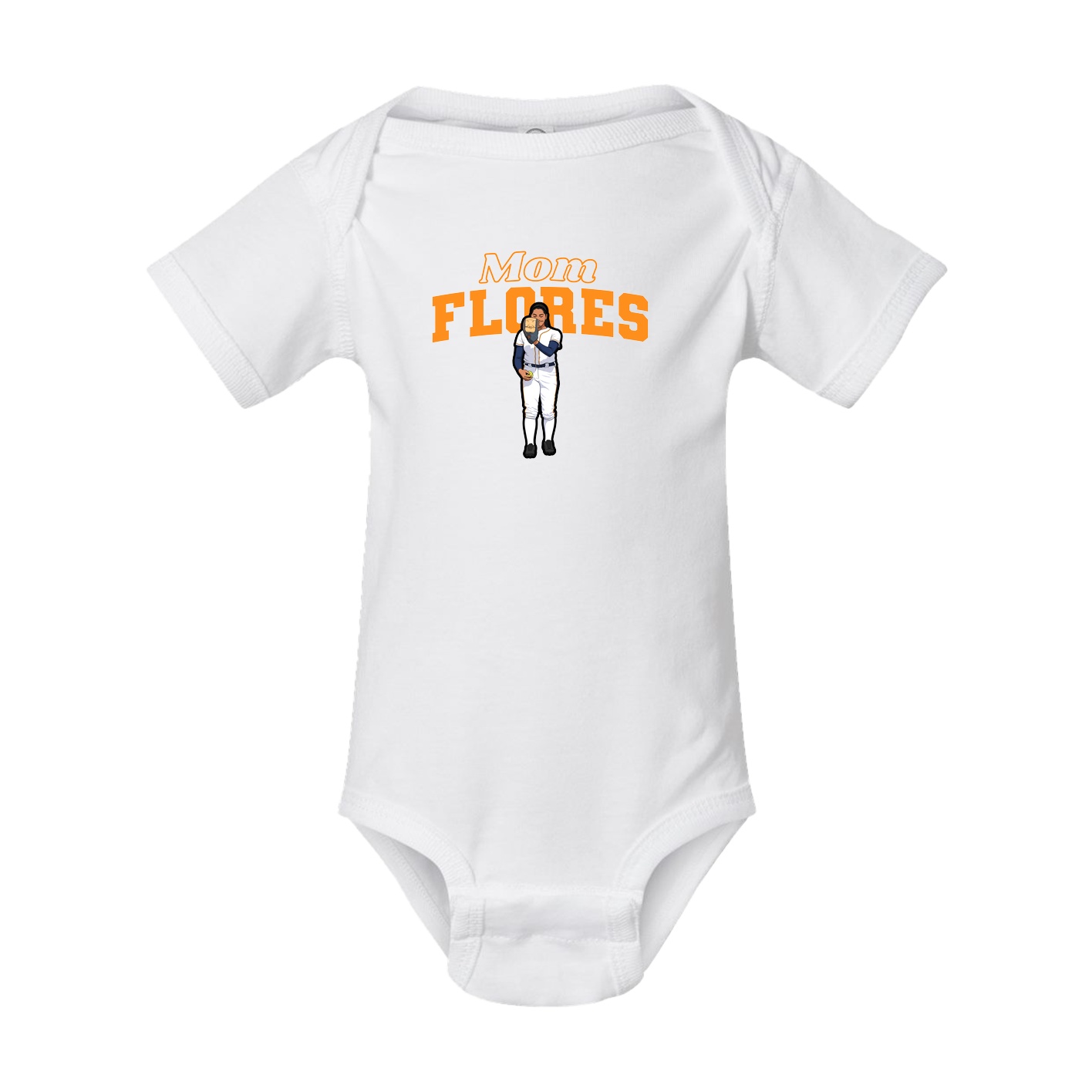 Baby Onesie — Mothers Day Block in White