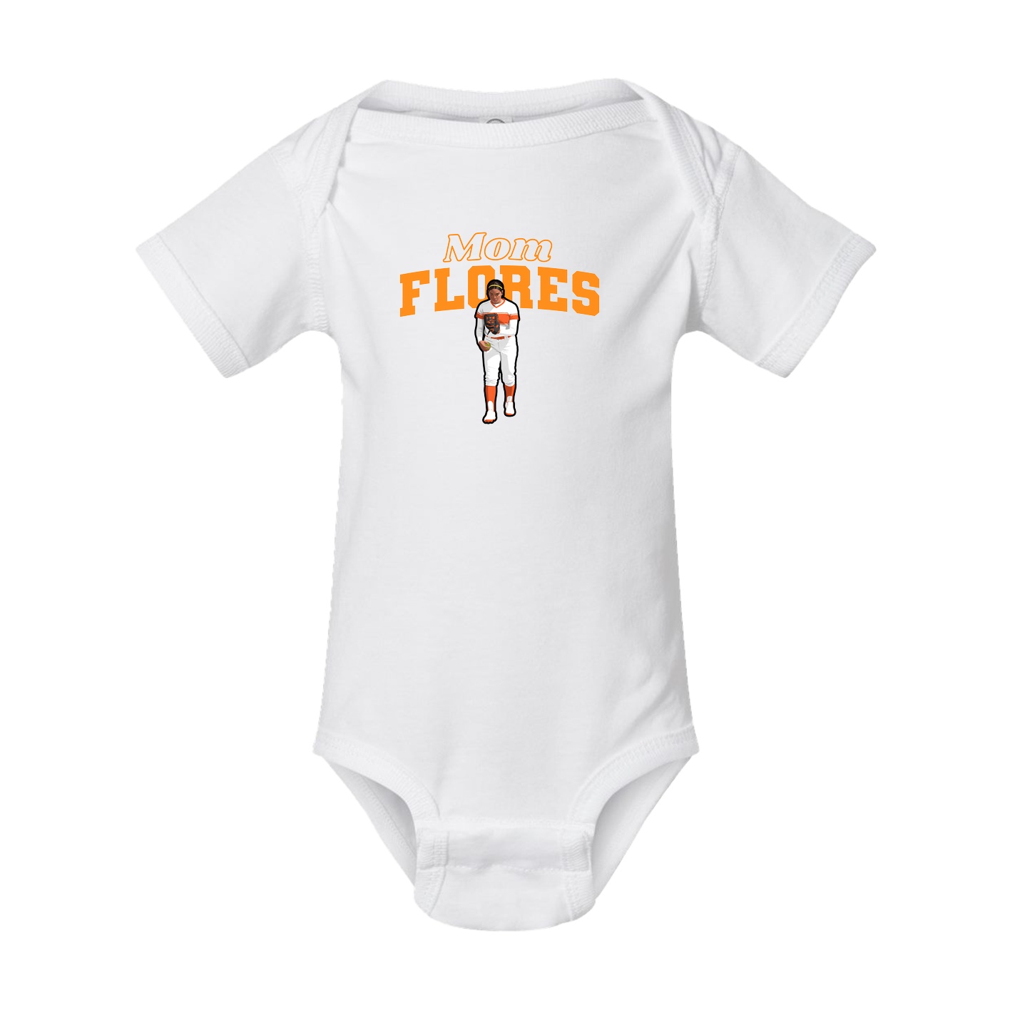 Baby Onesie — Mothers Day Block in White