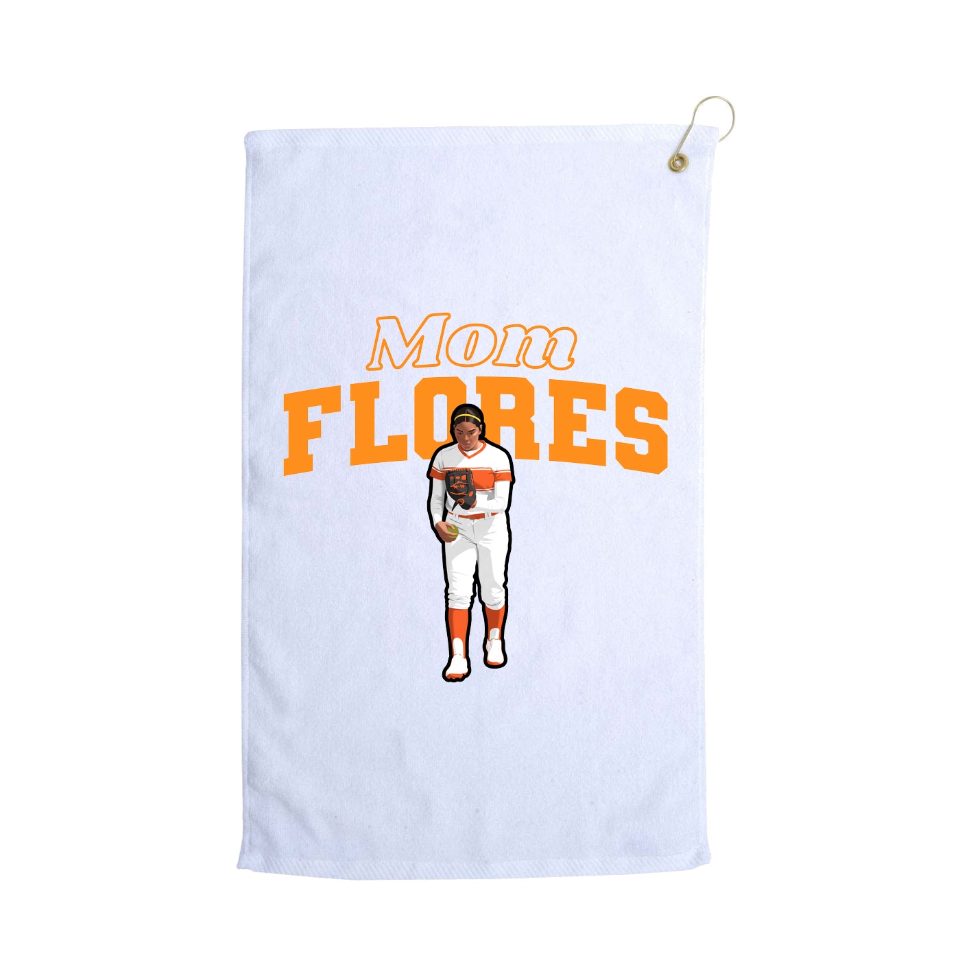 Golf Towel — Mothers Day Block in White