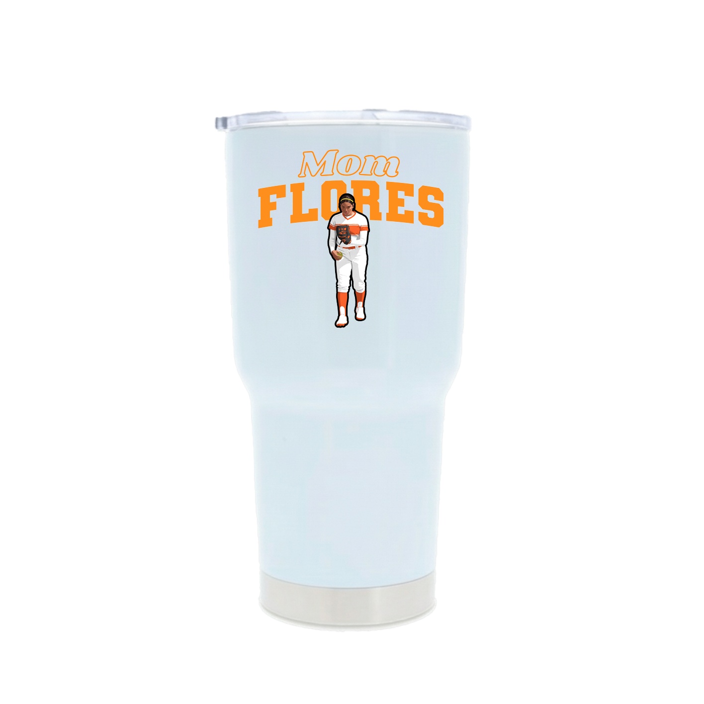 30oz Stainless Steel Tumbler — Mothers Day Block in White