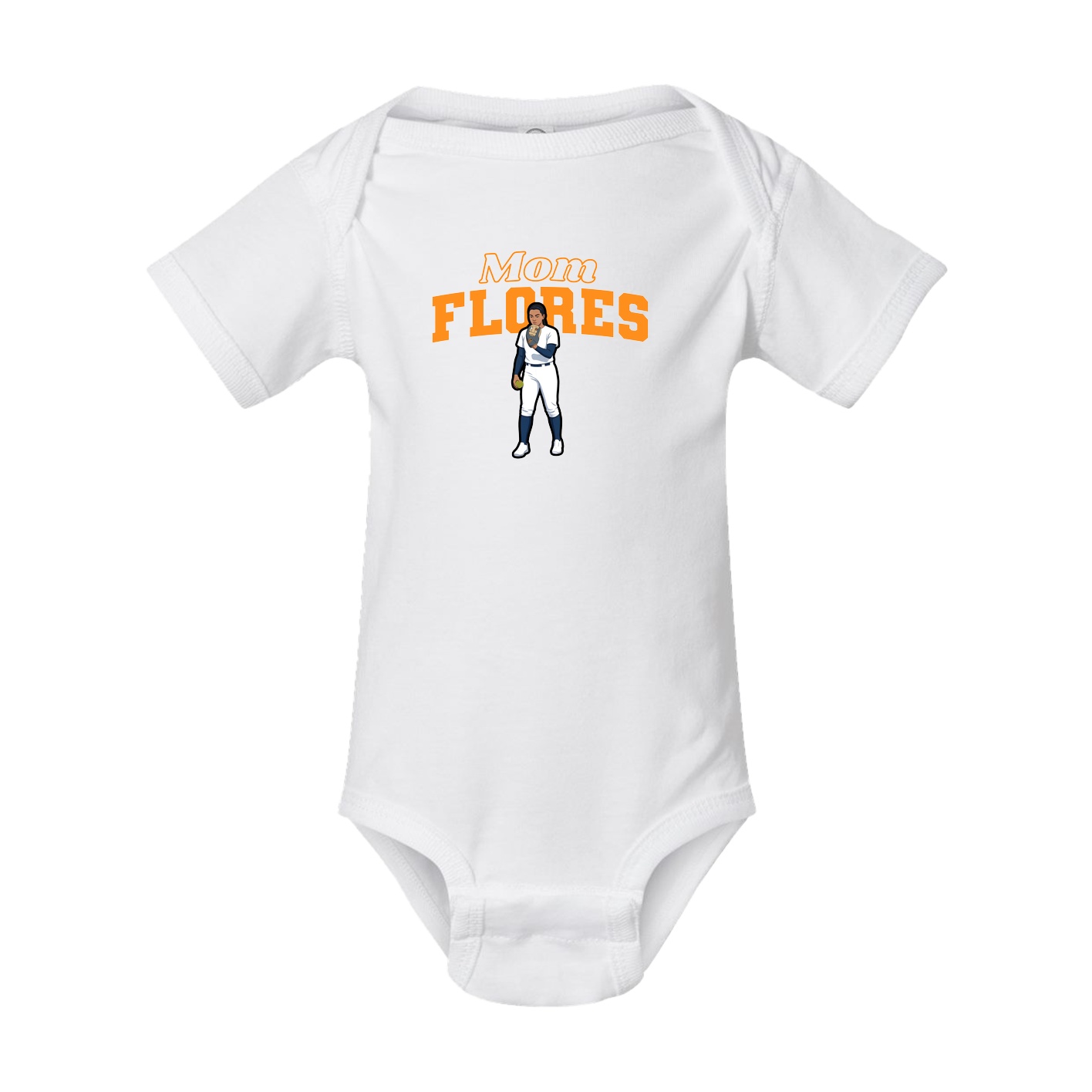 Baby Onesie — Mothers Day Block in White