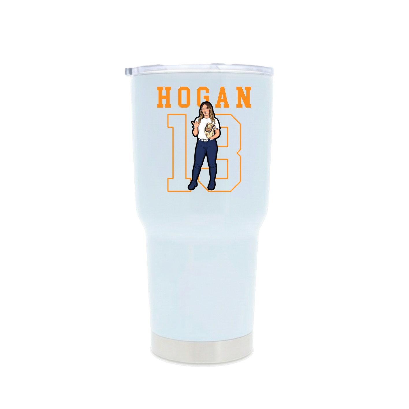 30oz Stainless Steel Tumbler — Shirsey in White