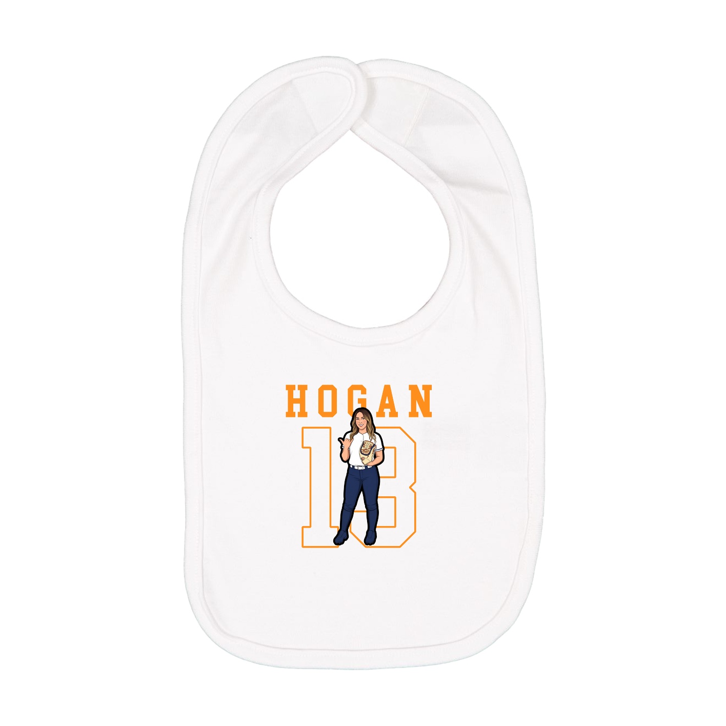 Infant Bib — Shirsey in White