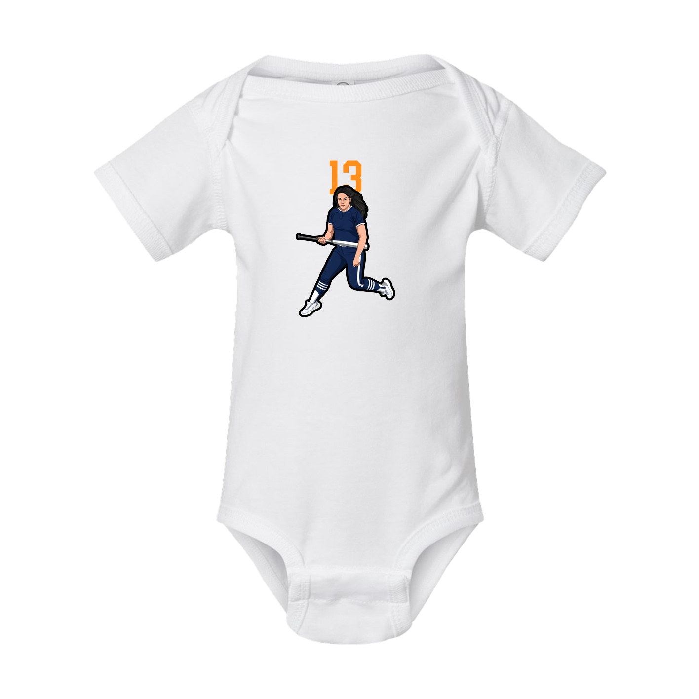 Baby Onesie — Number Top in White