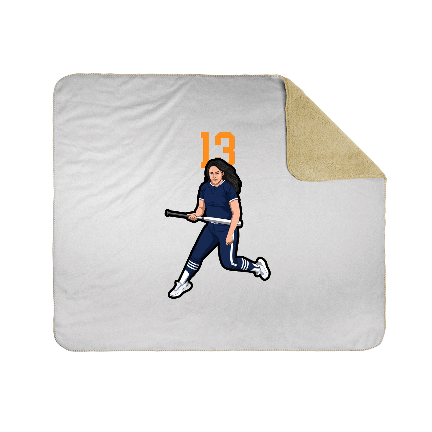 Throw Blanket — Number Top in White