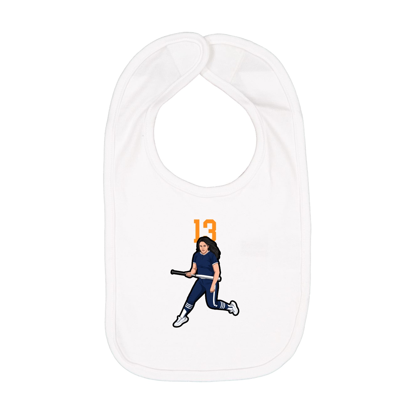 Infant Bib — Number Top in White