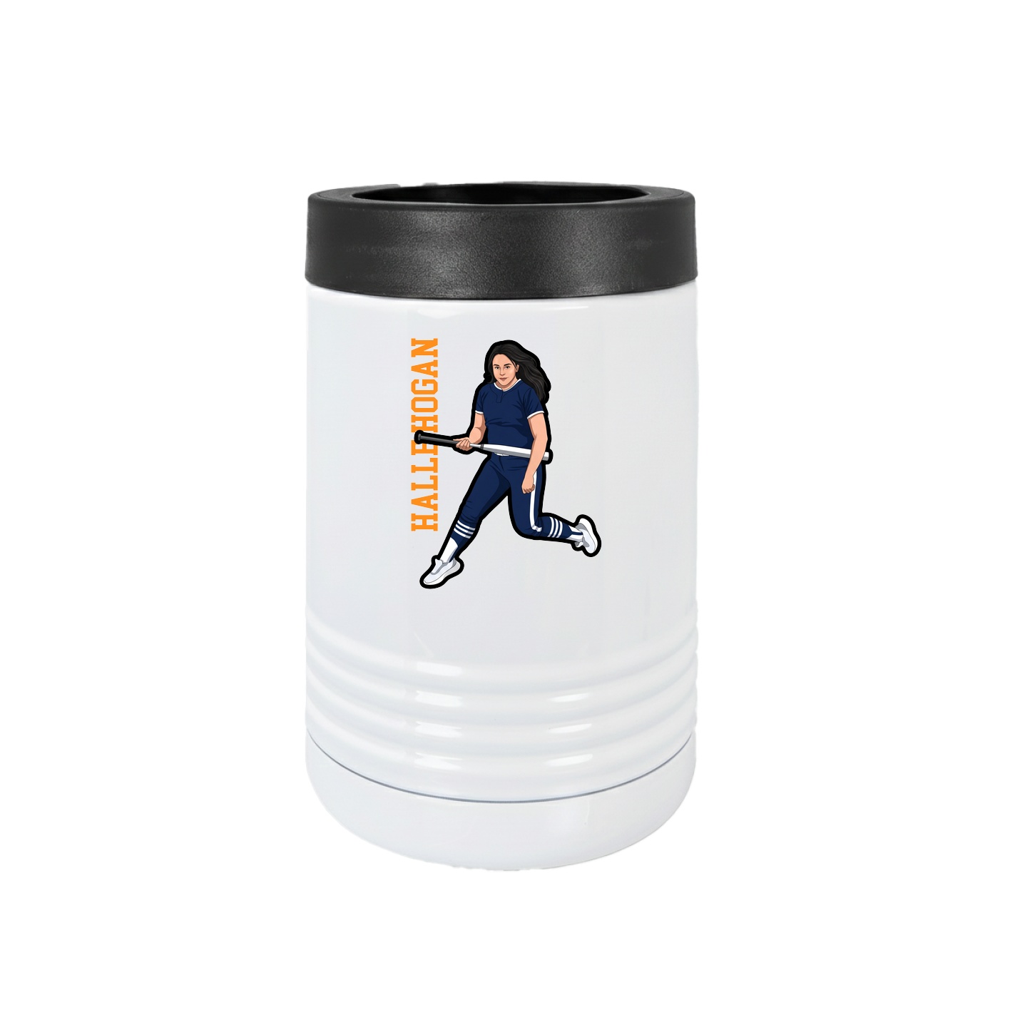 Beverage Holder — Name Vertical in White