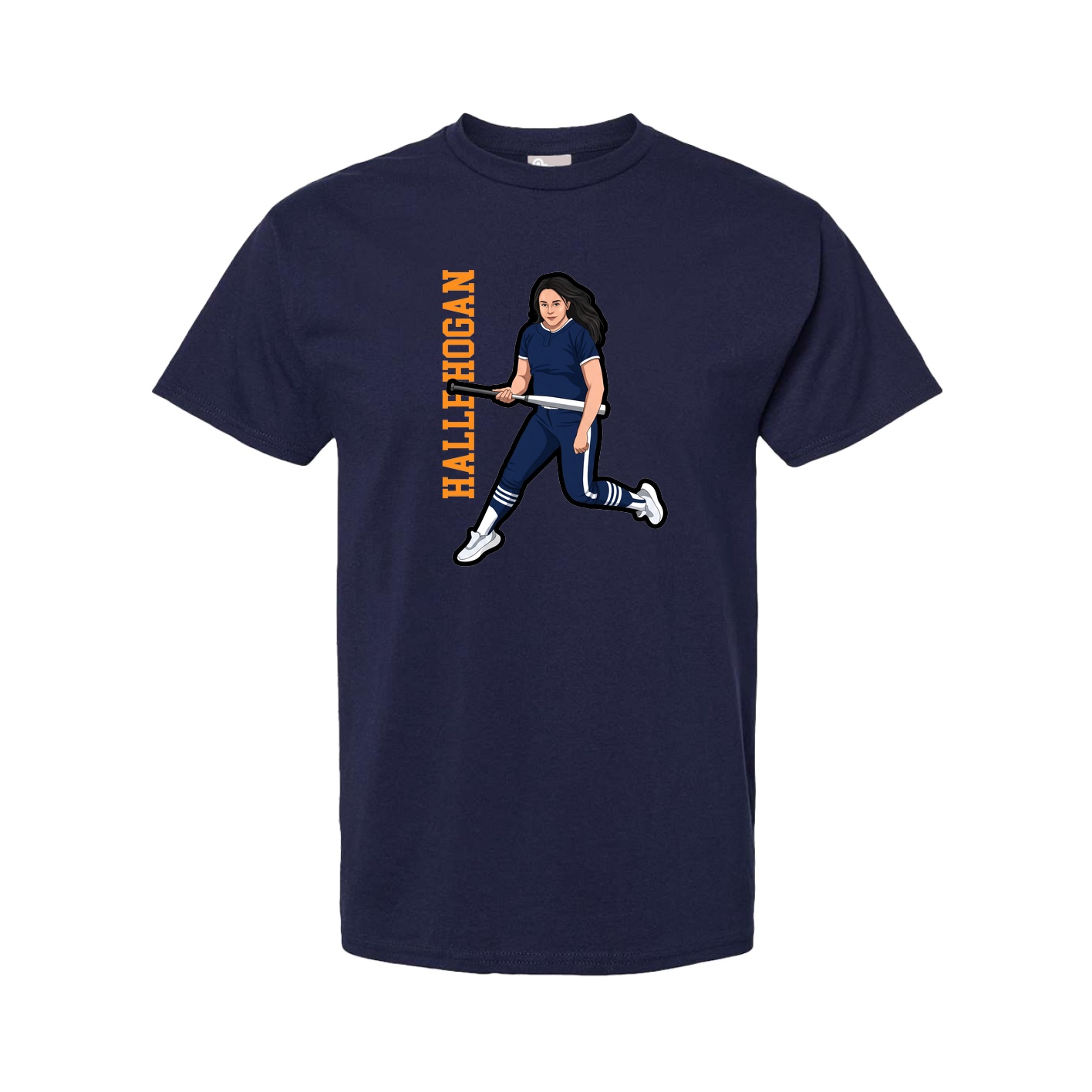 Youth Tee — Name Vertical in Navy