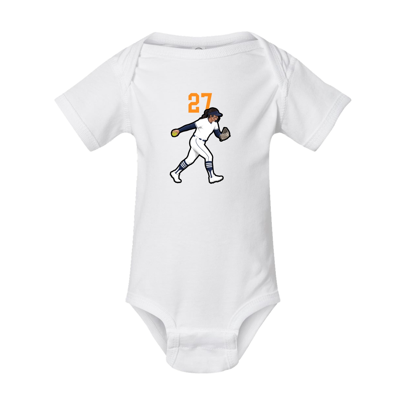 Baby Onesie — Number Top in White