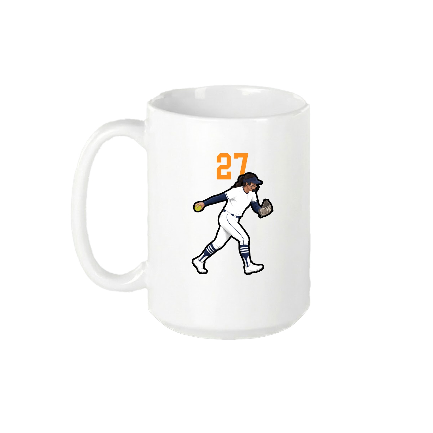 15oz Coffee Mug — Number Top in White