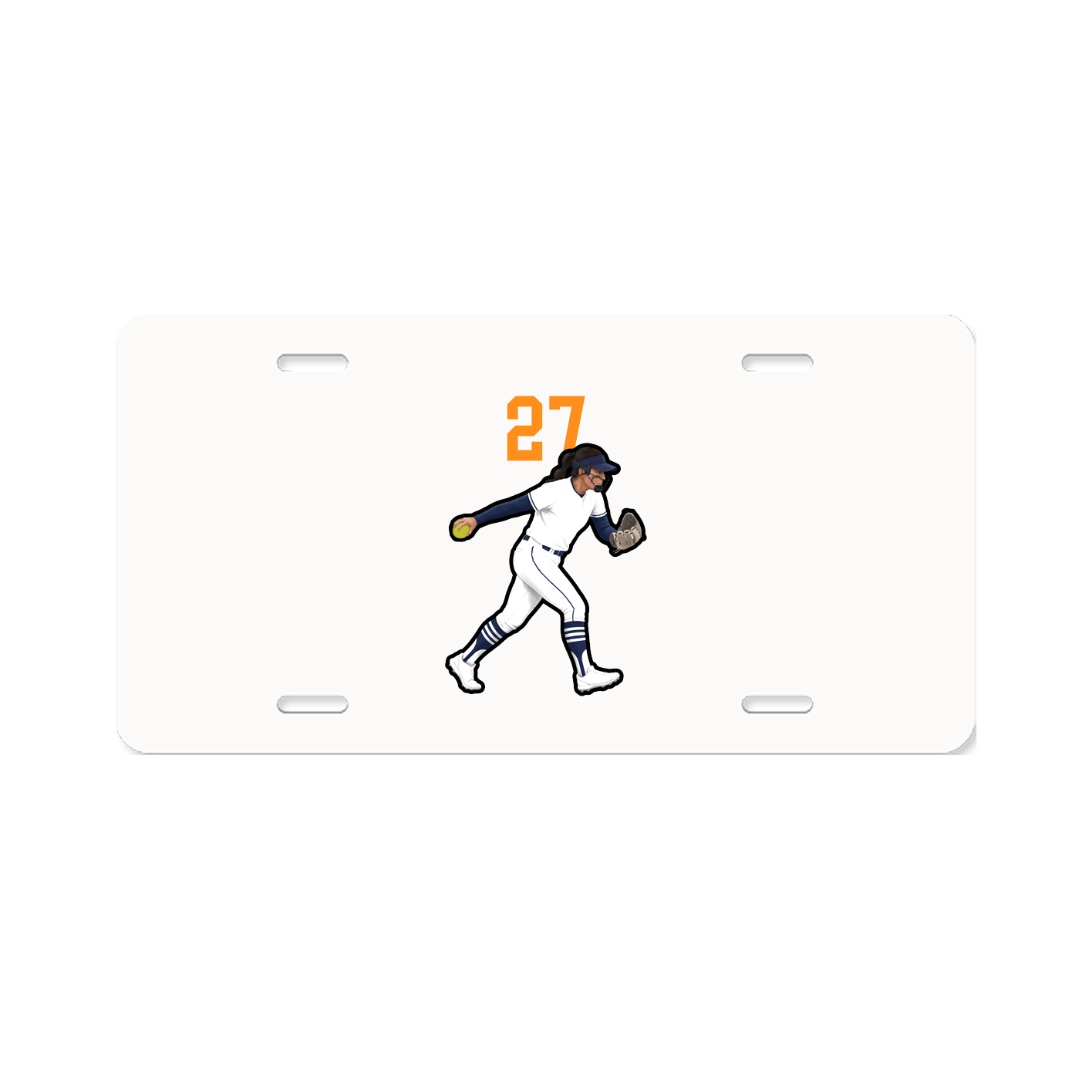 License Plate — Number Top in Classic