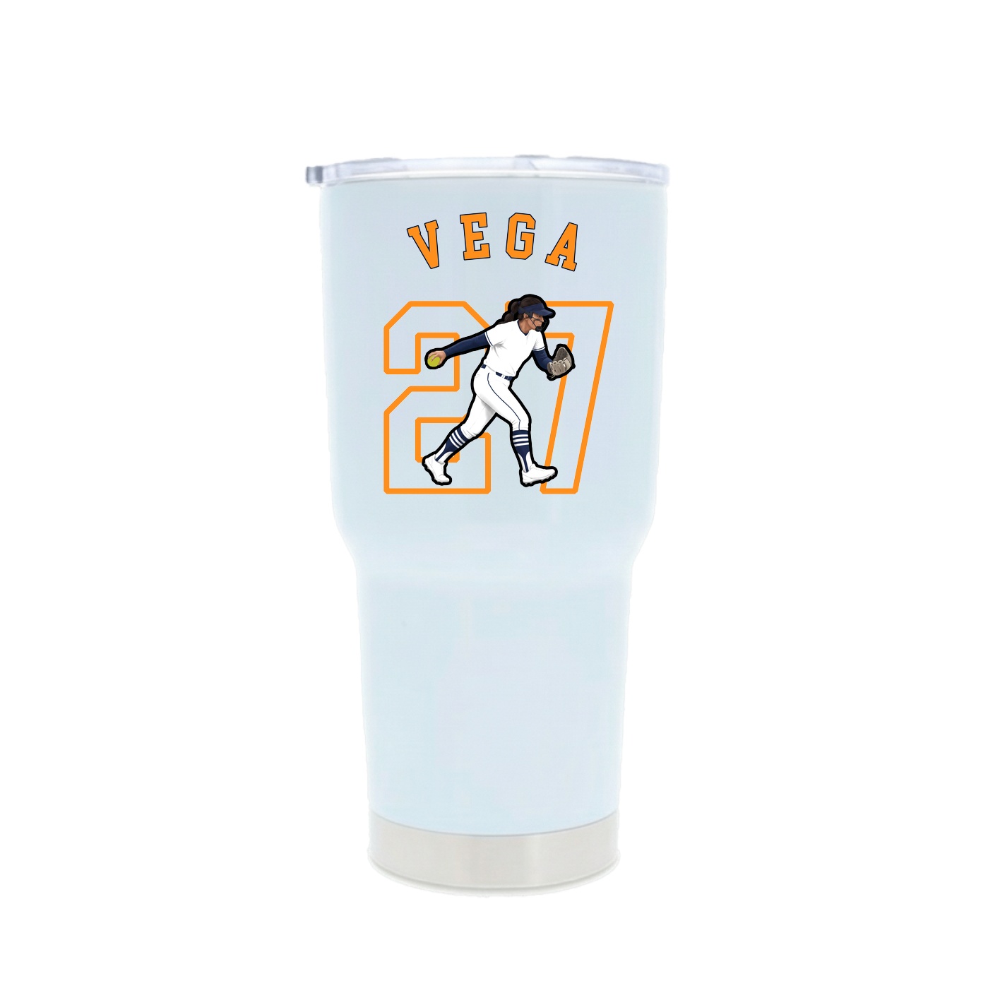 30oz Stainless Steel Tumbler — Shirsey Arch in White