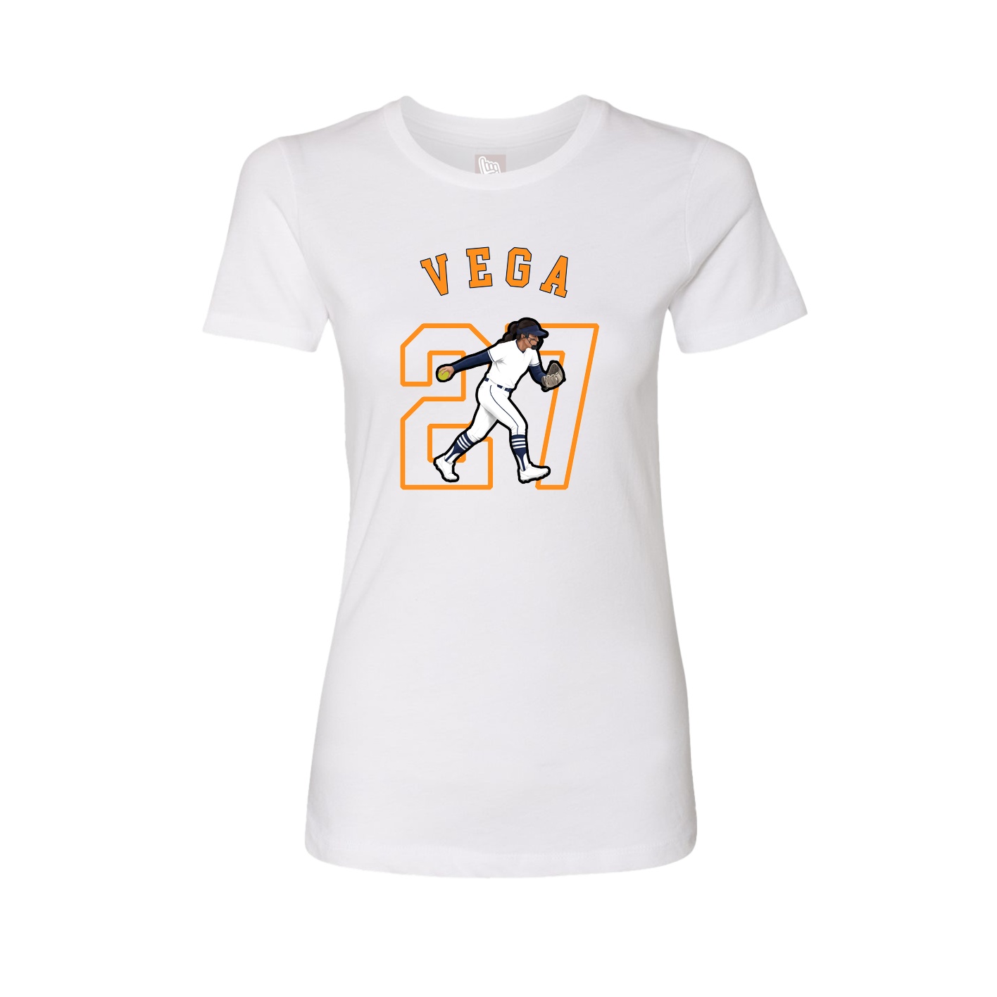 Fitted Women's Tee — Shirsey Arch in White
