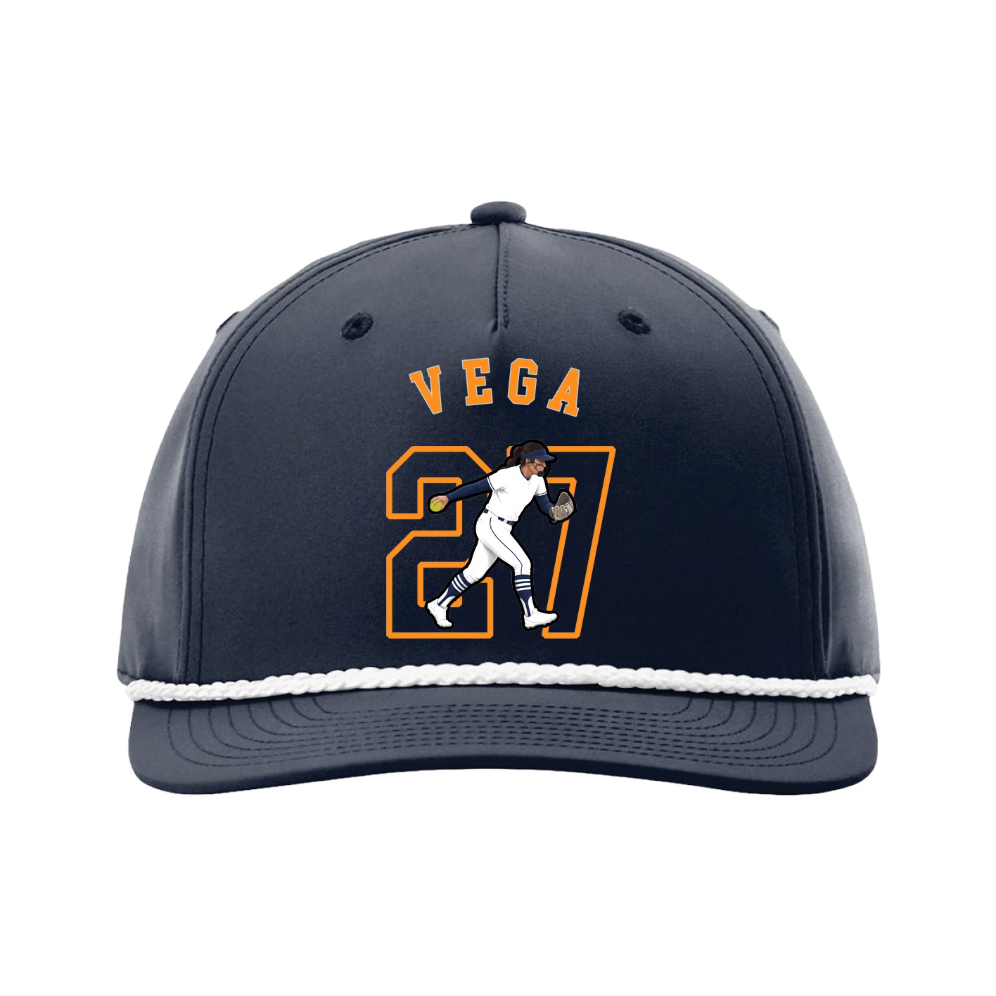 Five-Panel Classic Rope Cap — Shirsey Arch in Navy
