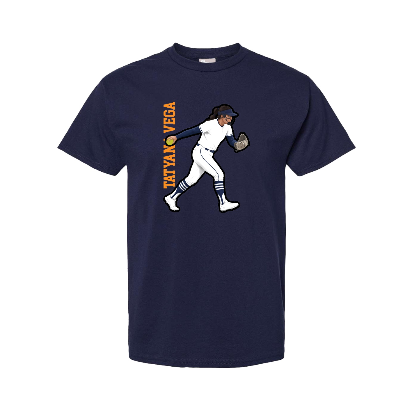 Youth Tee — Name Vertical in Navy