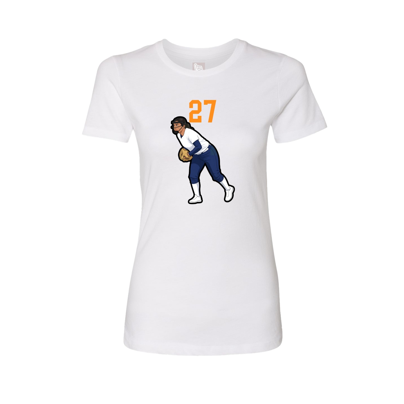 Womens Tee — Number Top in White