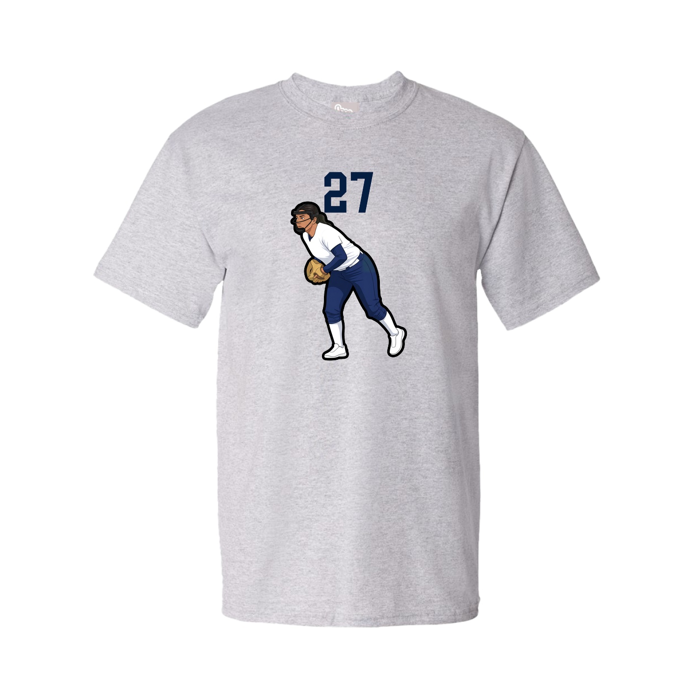 Youth Tee — Number Top in Grey